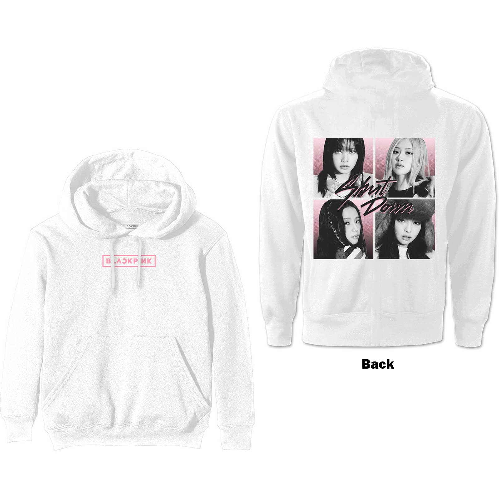 Image of Blackpink Pullover Unisex Hoodie - Shut Down Photo Grid Rock Off