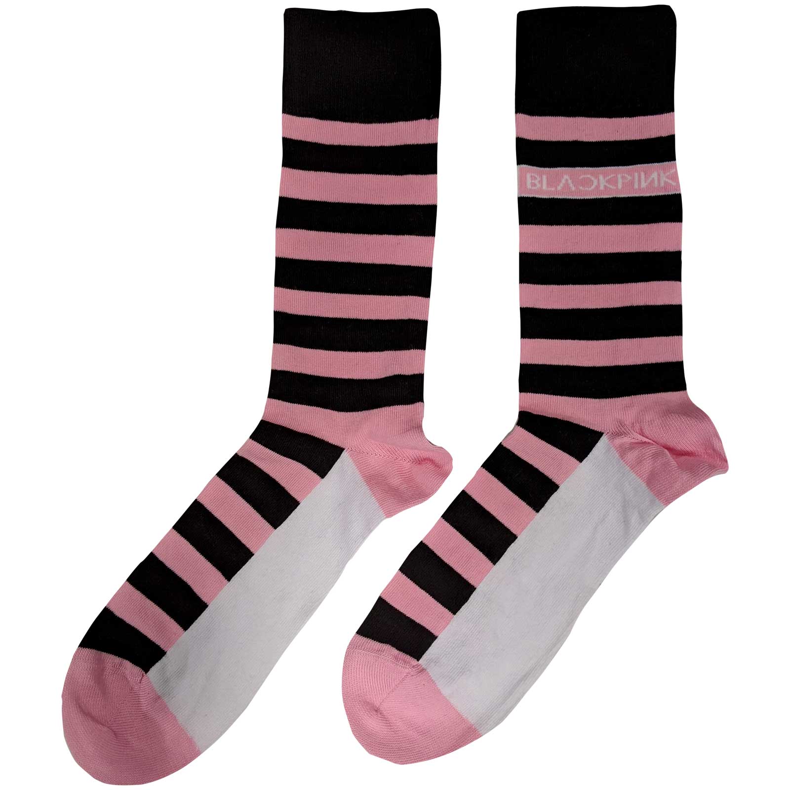 Image of Blackpink Unisex Ankle Socks - Stripes & Logo Rock Off