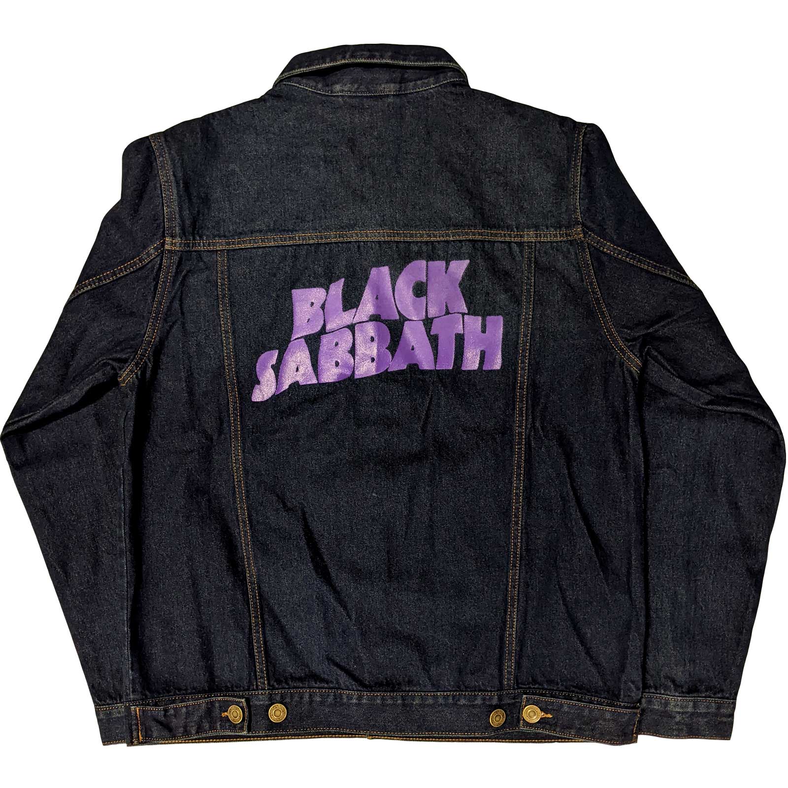 Image of Black Sabbath Denim Jacket - Wavy Logo Rock Off