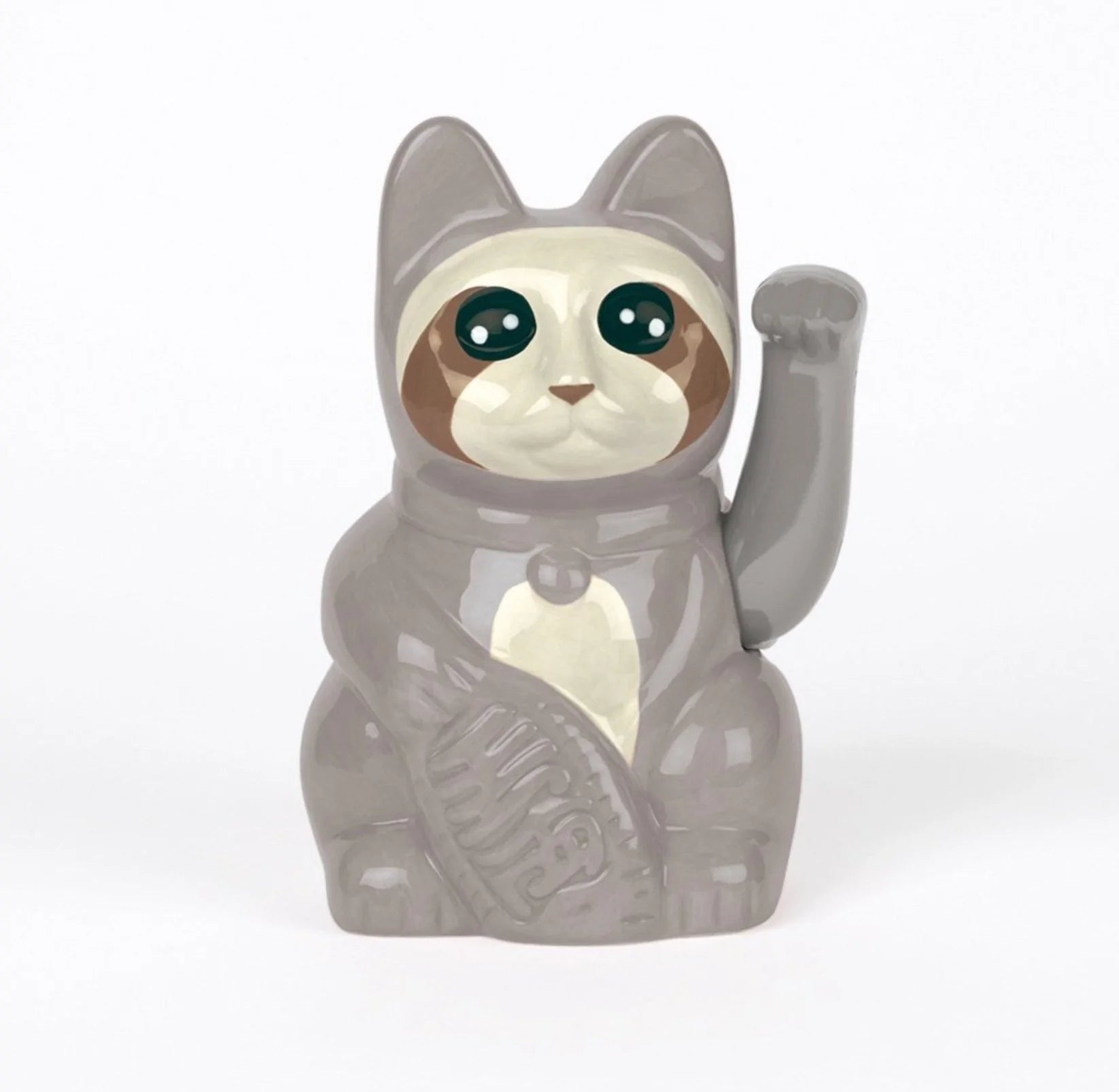 Sloth Maneki Neko Lucky Cat Ceramic