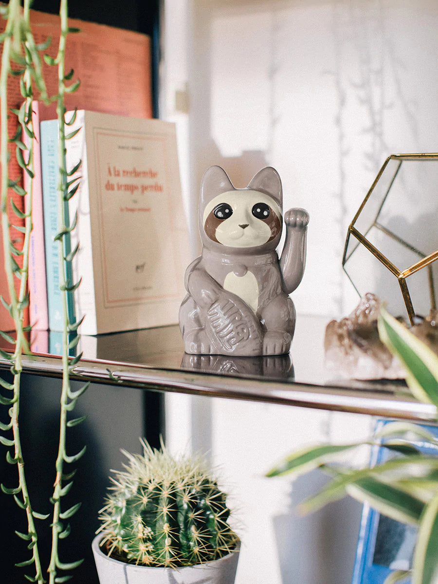Sloth Maneki Neko Lucky Cat Ceramic