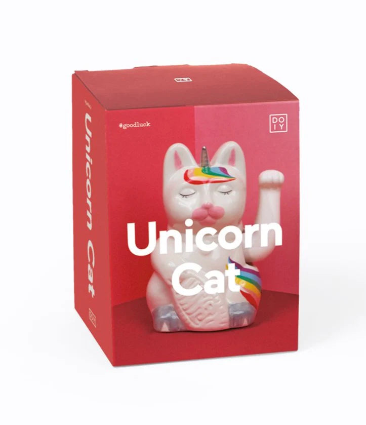 Image of Unicorn Maneki Neko Lucky Cat Ceramic DOIY