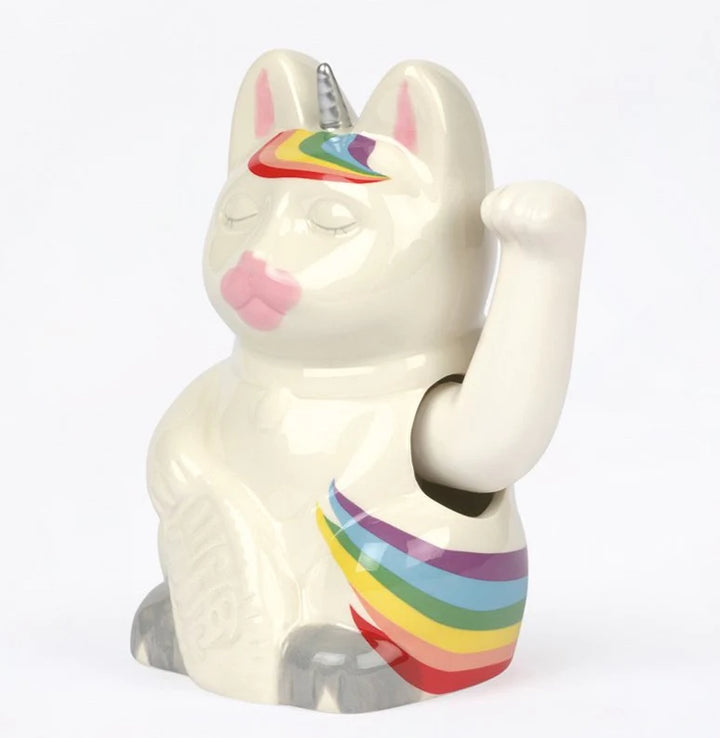 Unicorn Maneki Neko Lucky Cat Ceramic