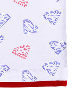Image of Kid's Superman Repeat Print Piqué Tee