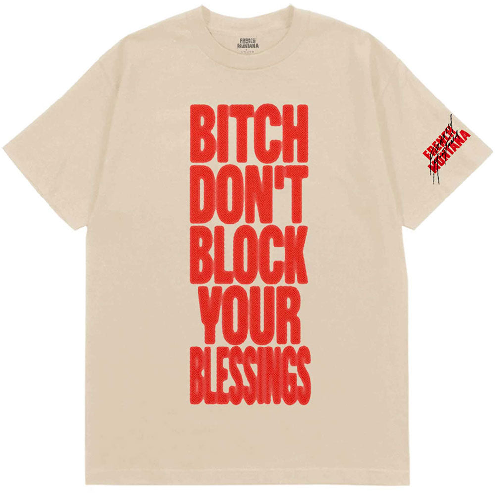 Image of French Montana Unisex T-Shirt - Don't Block Your Blessings Rock OFF