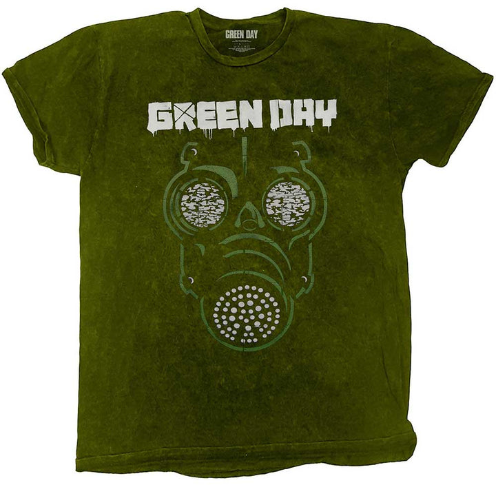 Green Day T-Shirt - Green Mask ( Dip Dye)