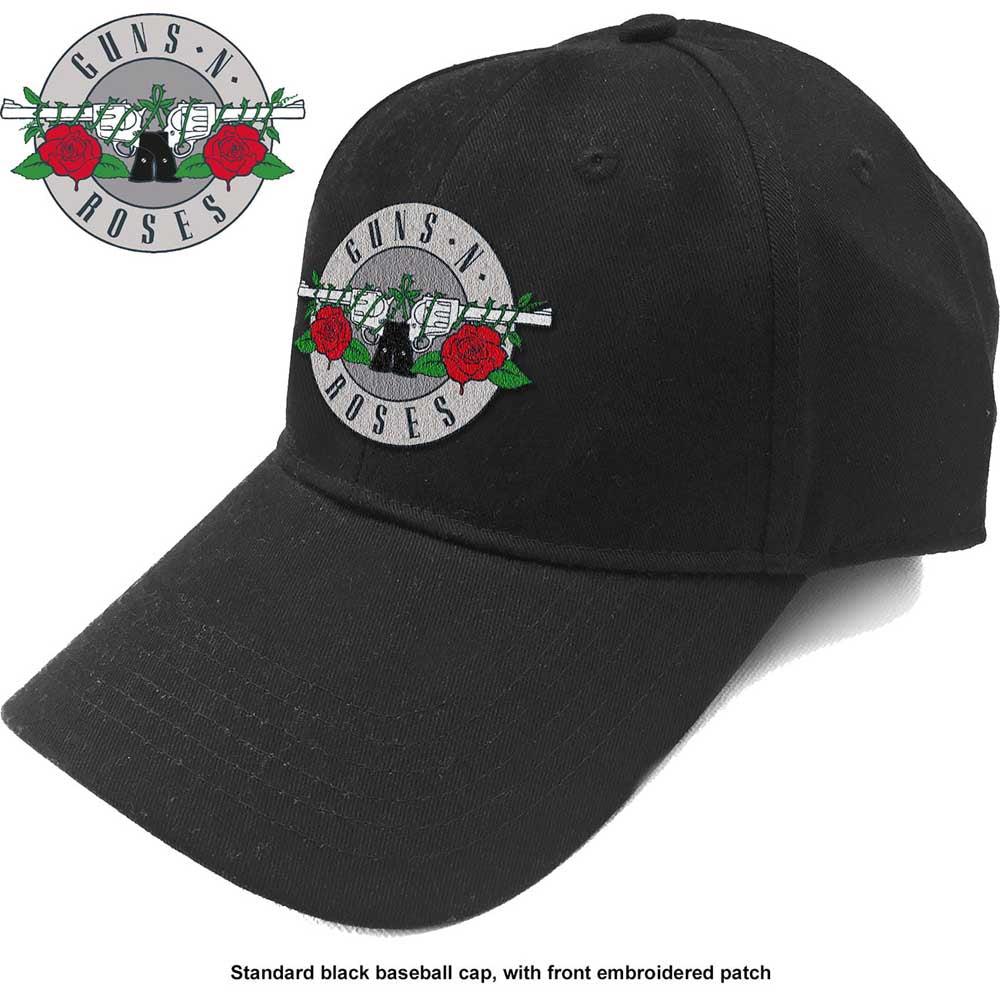 Image of Guns N Roses Unisex Baseball Cap -White Circle Logo Rock Off