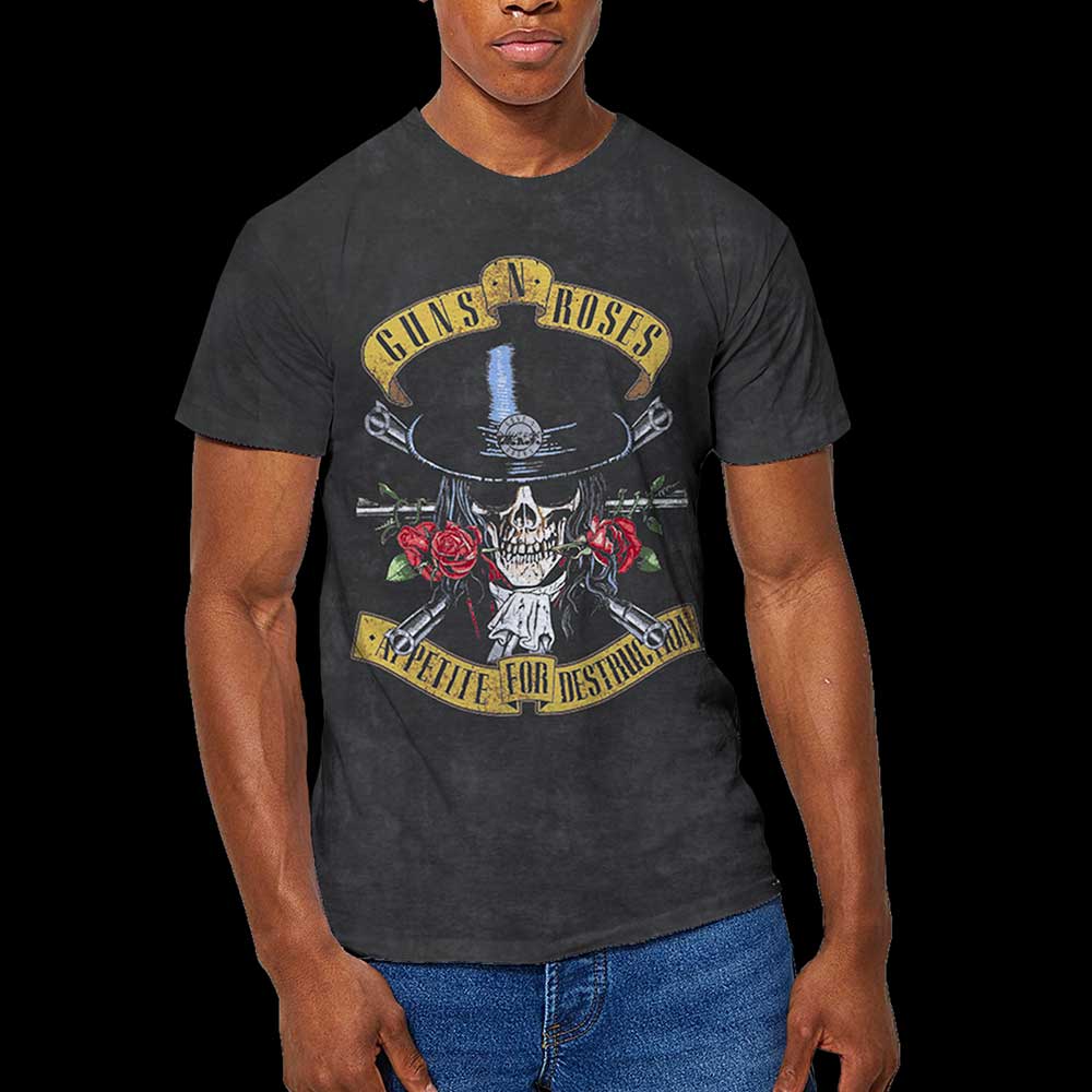 Image of Guns N' Roses Burn Out T-Shirt - Appetite ( Dip Dye) Rock Off