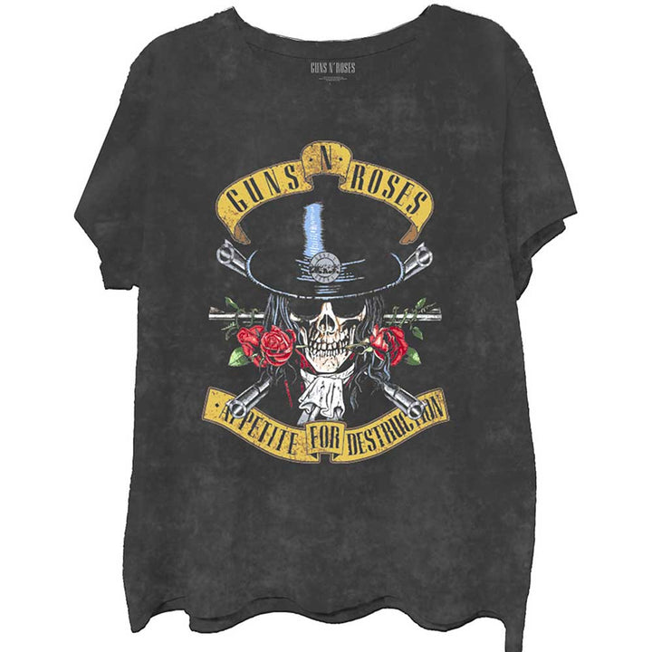 Guns N' Roses Burn Out T-Shirt - Appetite ( Dip Dye)