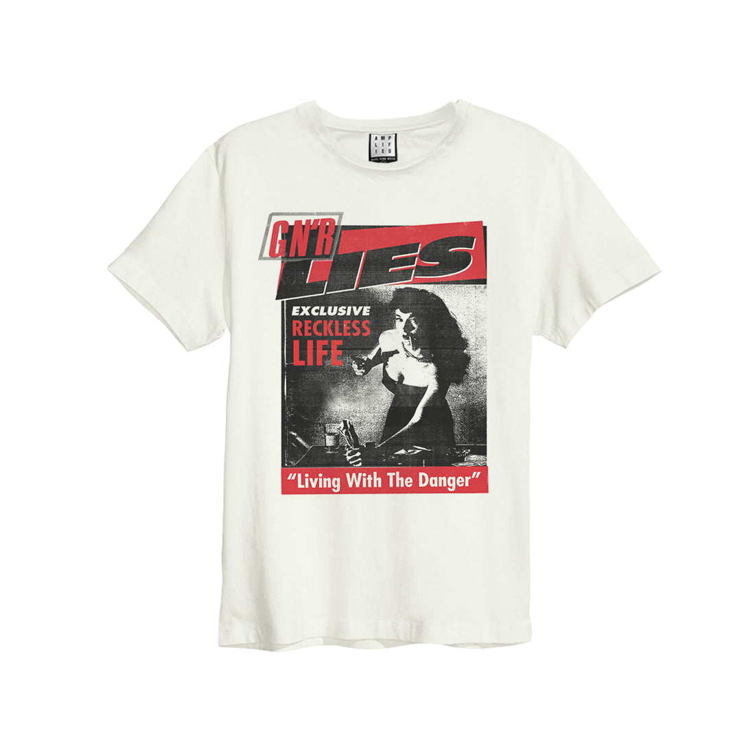Image of Guns N' Roses GN R Lies Amplified White T-shirt