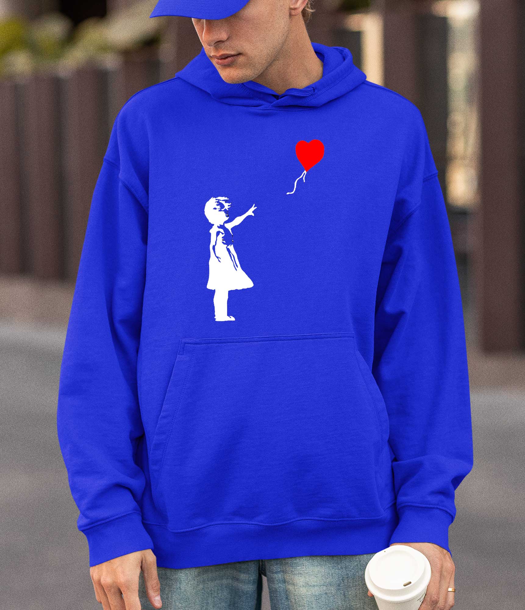 Image of Banksy Hoodie - Girl with a Heart Baloon Banksy-Apparel