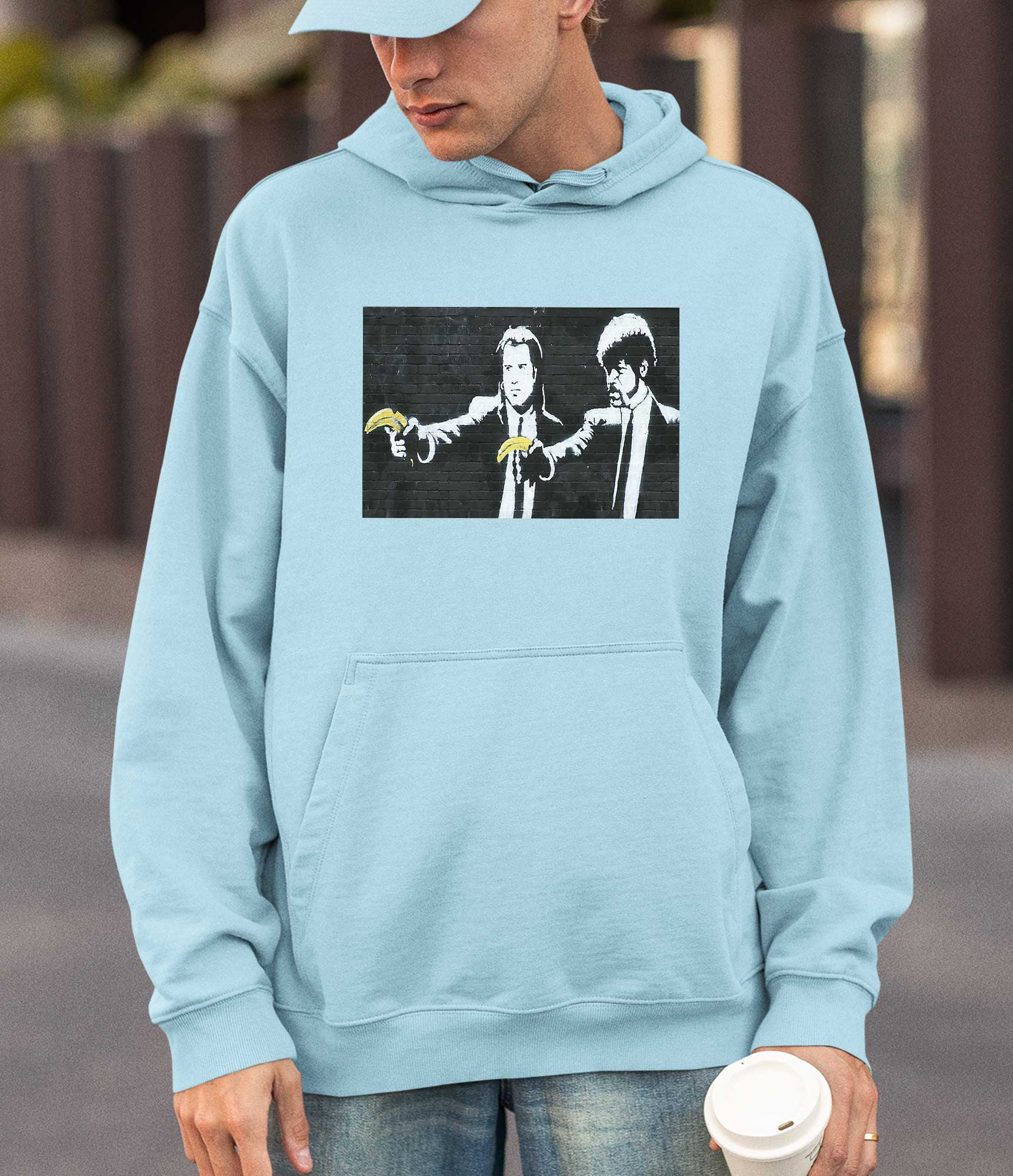 Image of Banksy Hoodie - Pulp Fiction Bananas Banksy-Apparel