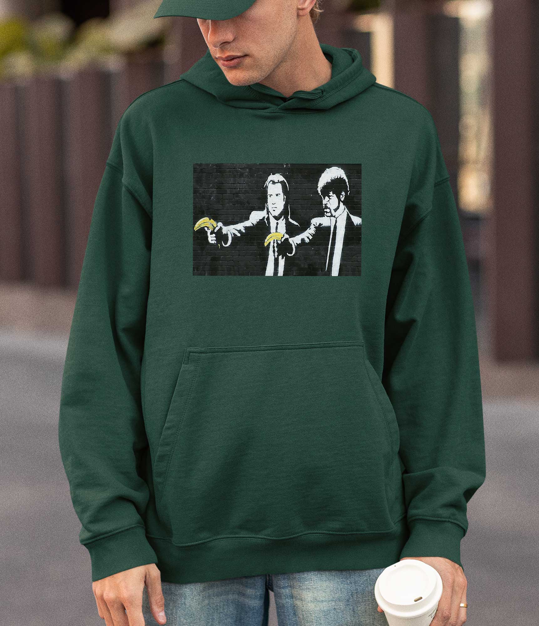 Image of Banksy Hoodie - Pulp Fiction Bananas Banksy-Apparel