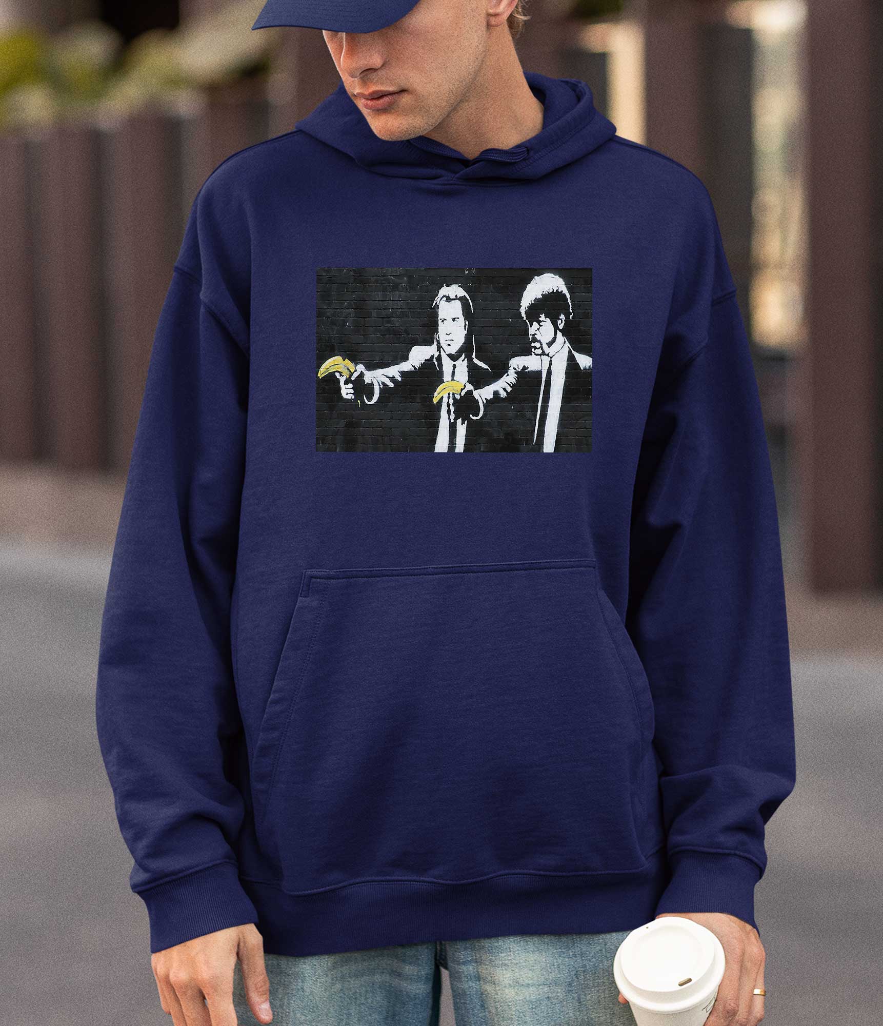 Image of Banksy Hoodie - Pulp Fiction Bananas Banksy-Apparel