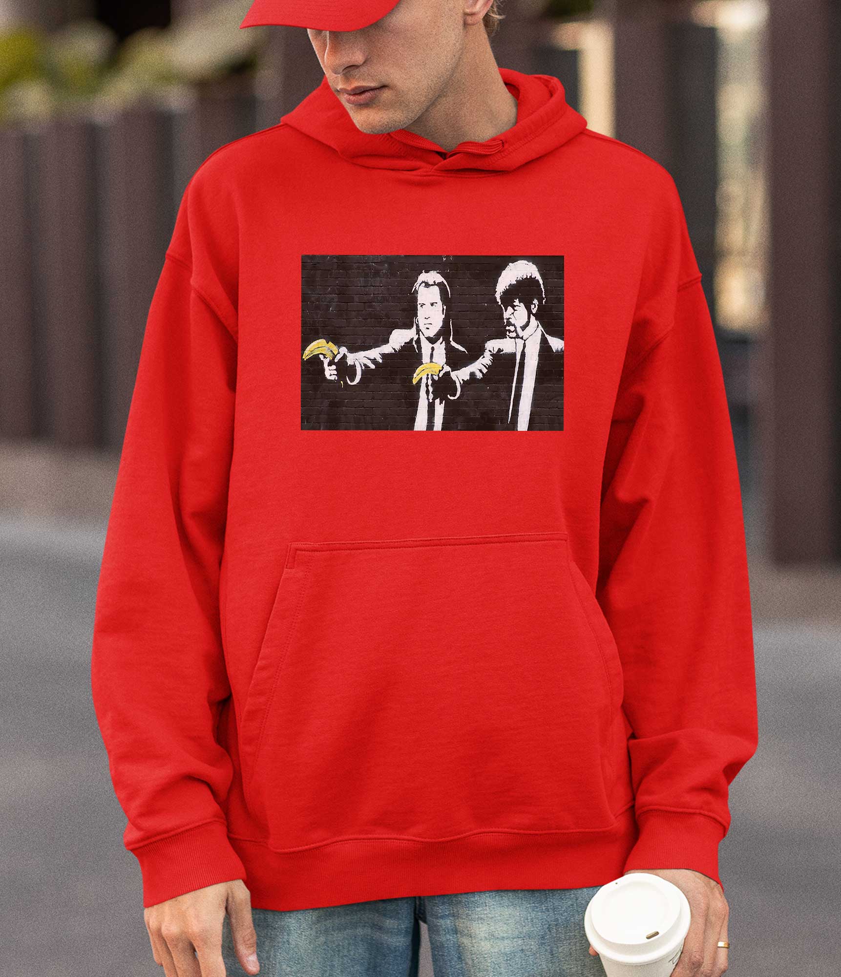 Image of Banksy Hoodie - Pulp Fiction Bananas Banksy-Apparel