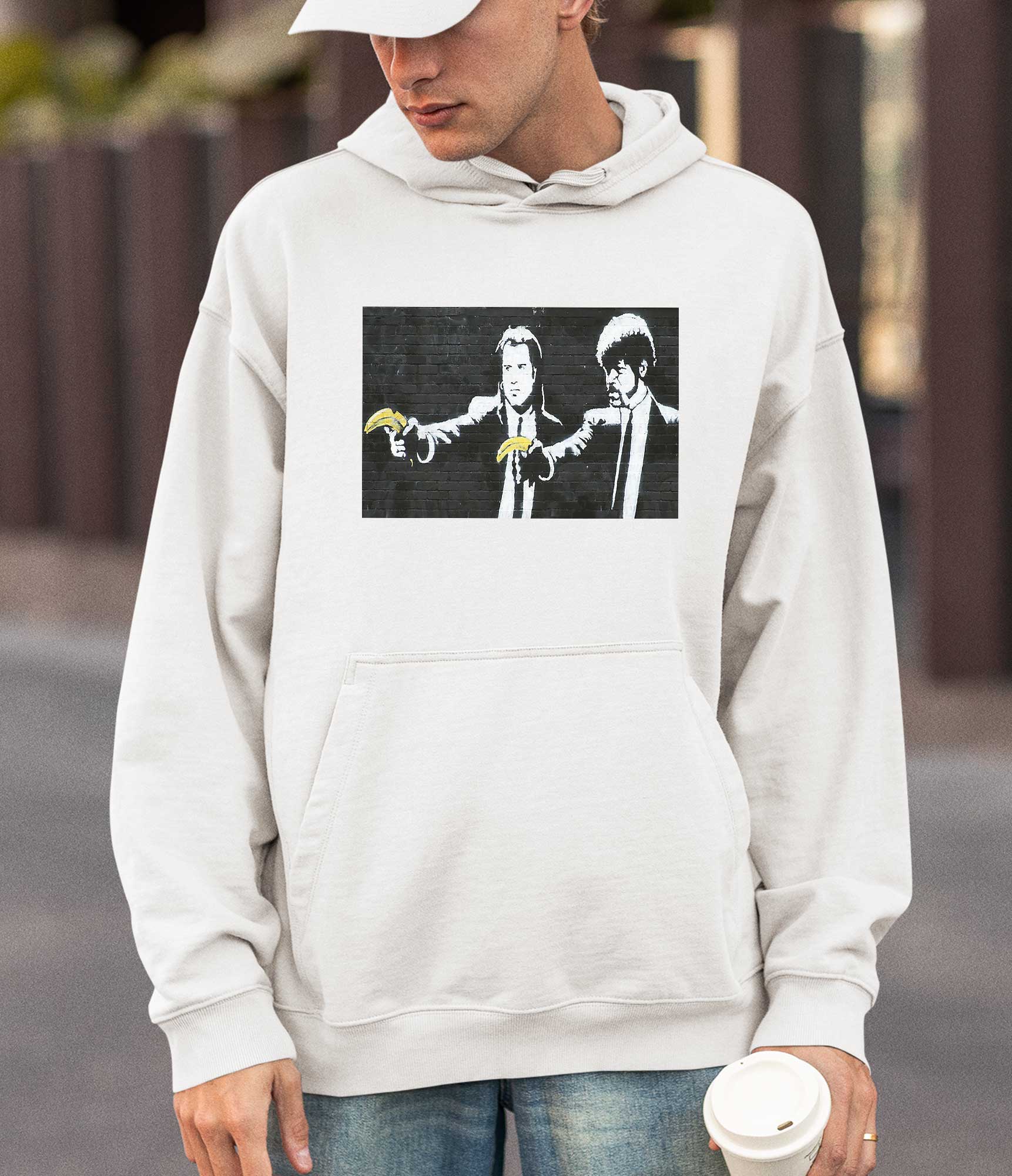 Image of Banksy Hoodie - Pulp Fiction Bananas Banksy-Apparel