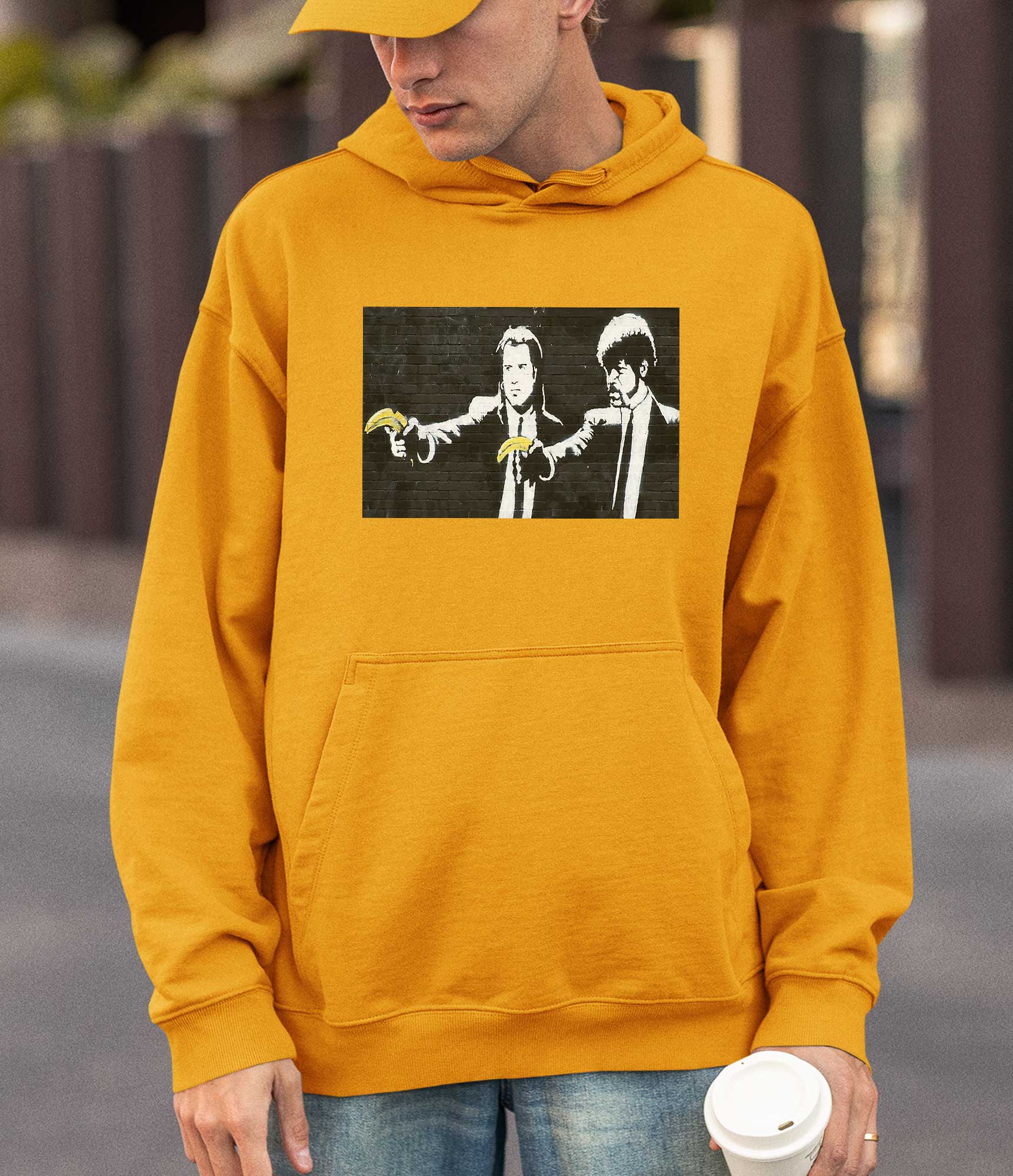 Image of Banksy Hoodie - Pulp Fiction Bananas Banksy-Apparel