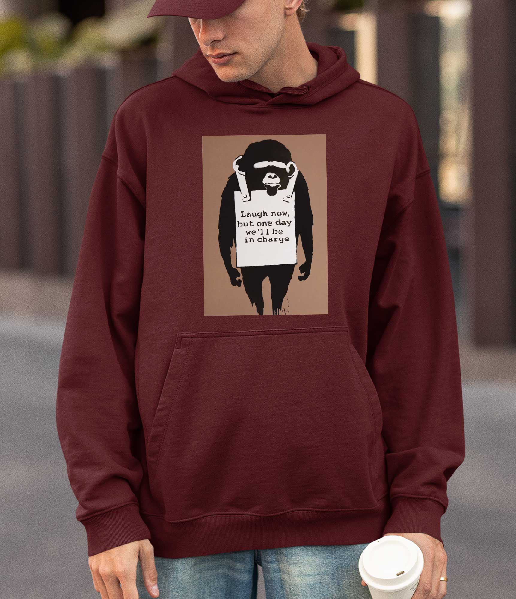 Image of Banksy Hoodie - Laugh Now Banksy-Apparel