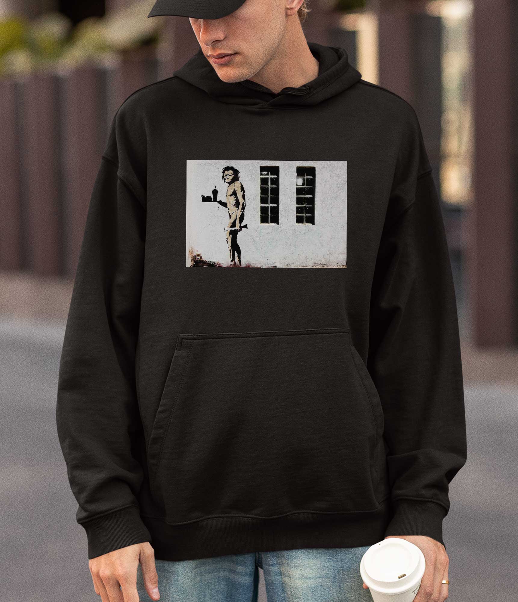 Image of Banksy Hoodie - Ape Man Banksy-Apparel