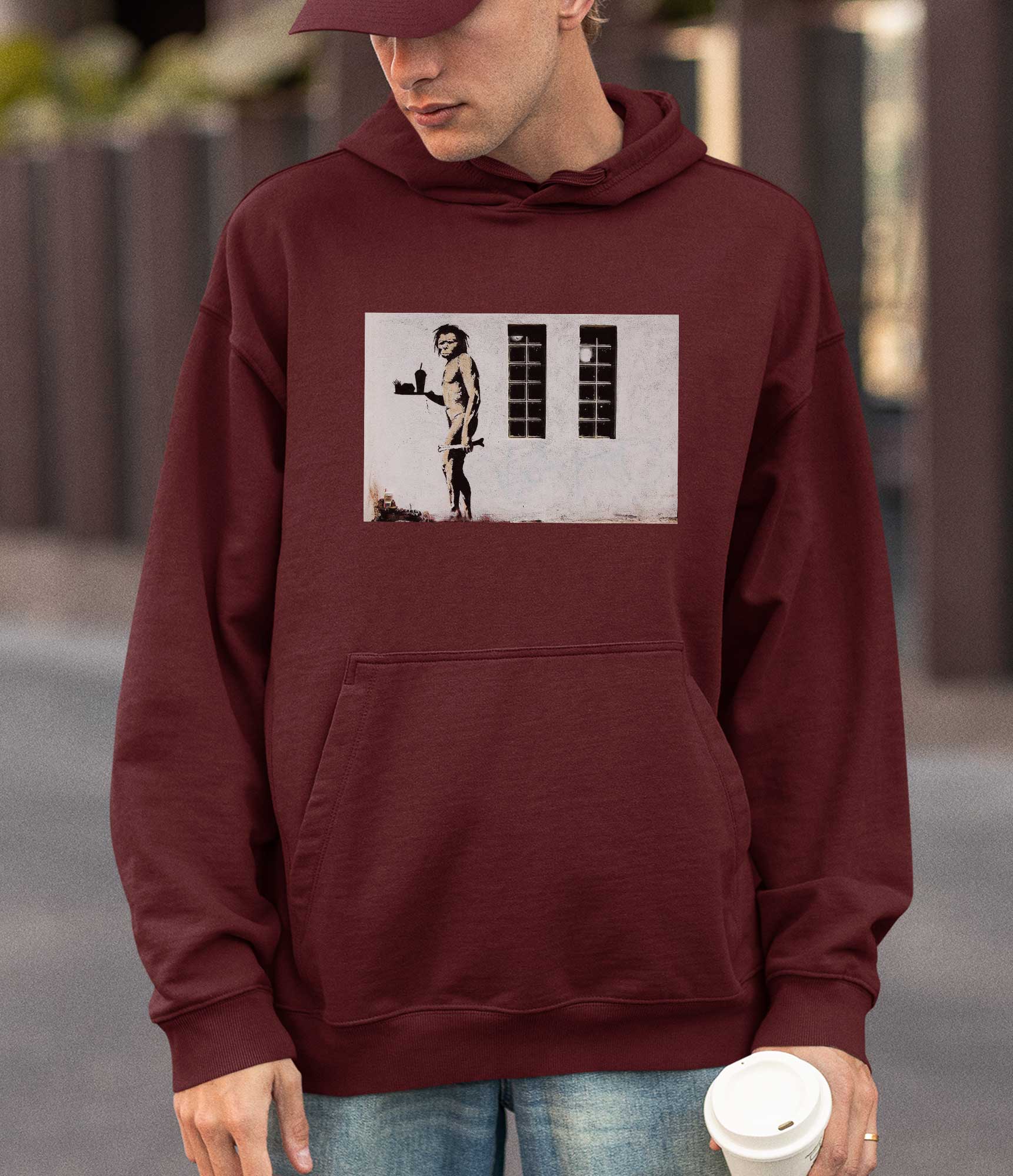 Image of Banksy Hoodie - Ape Man Banksy-Apparel