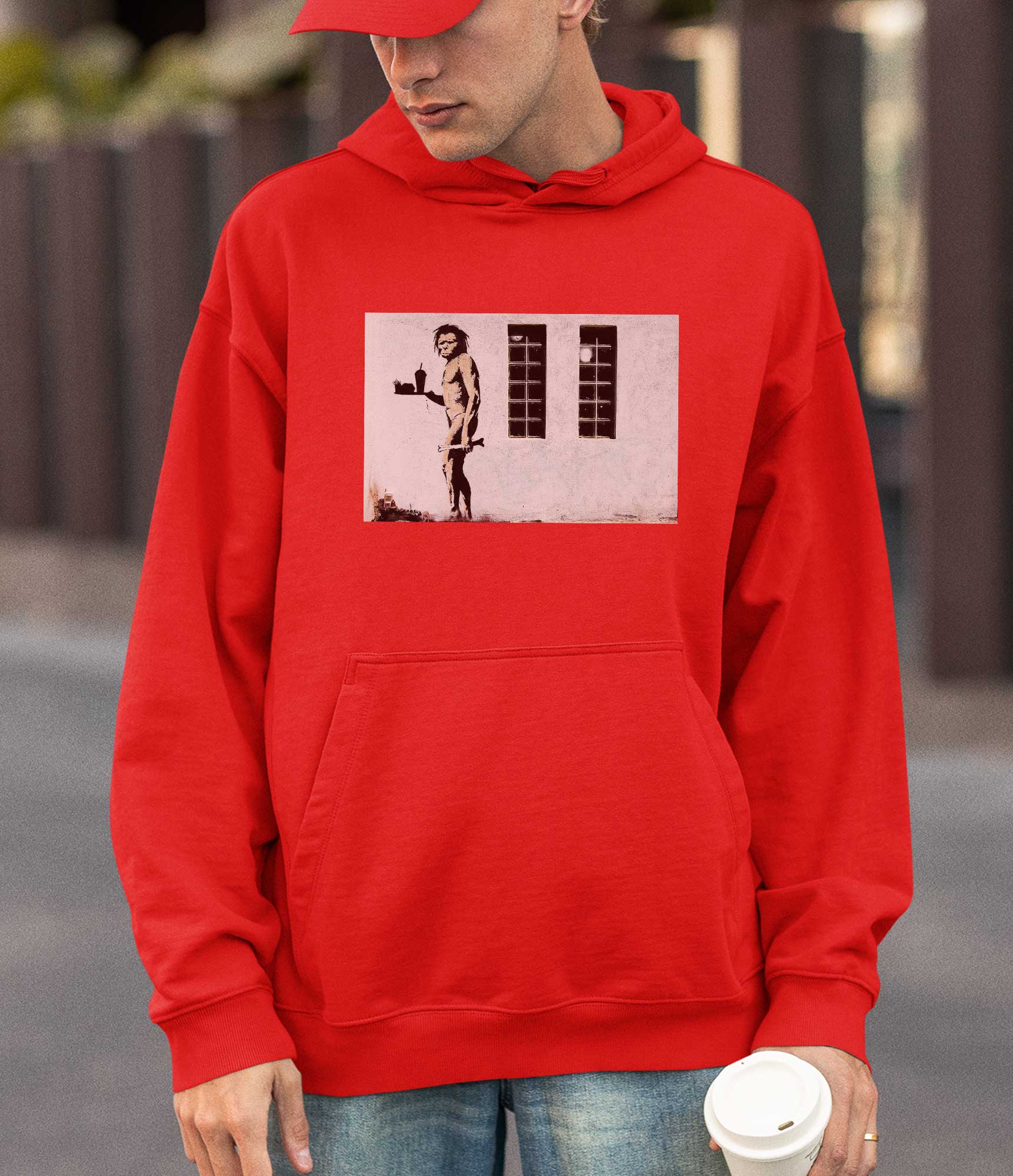 Image of Banksy Hoodie - Ape Man Banksy-Apparel