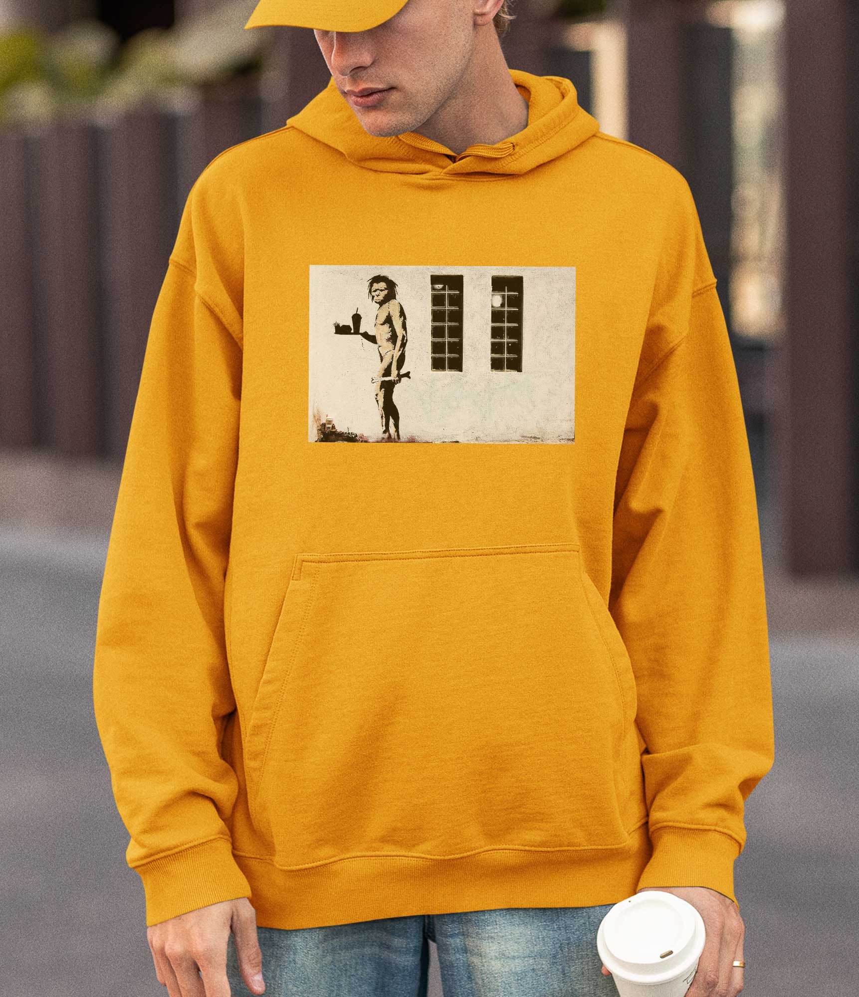 Image of Banksy Hoodie - Ape Man Banksy-Apparel