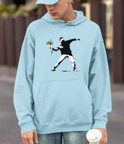 Image of Banksy Hoodie - Flower Thrower