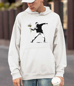 Image of Banksy Hoodie - Flower Thrower