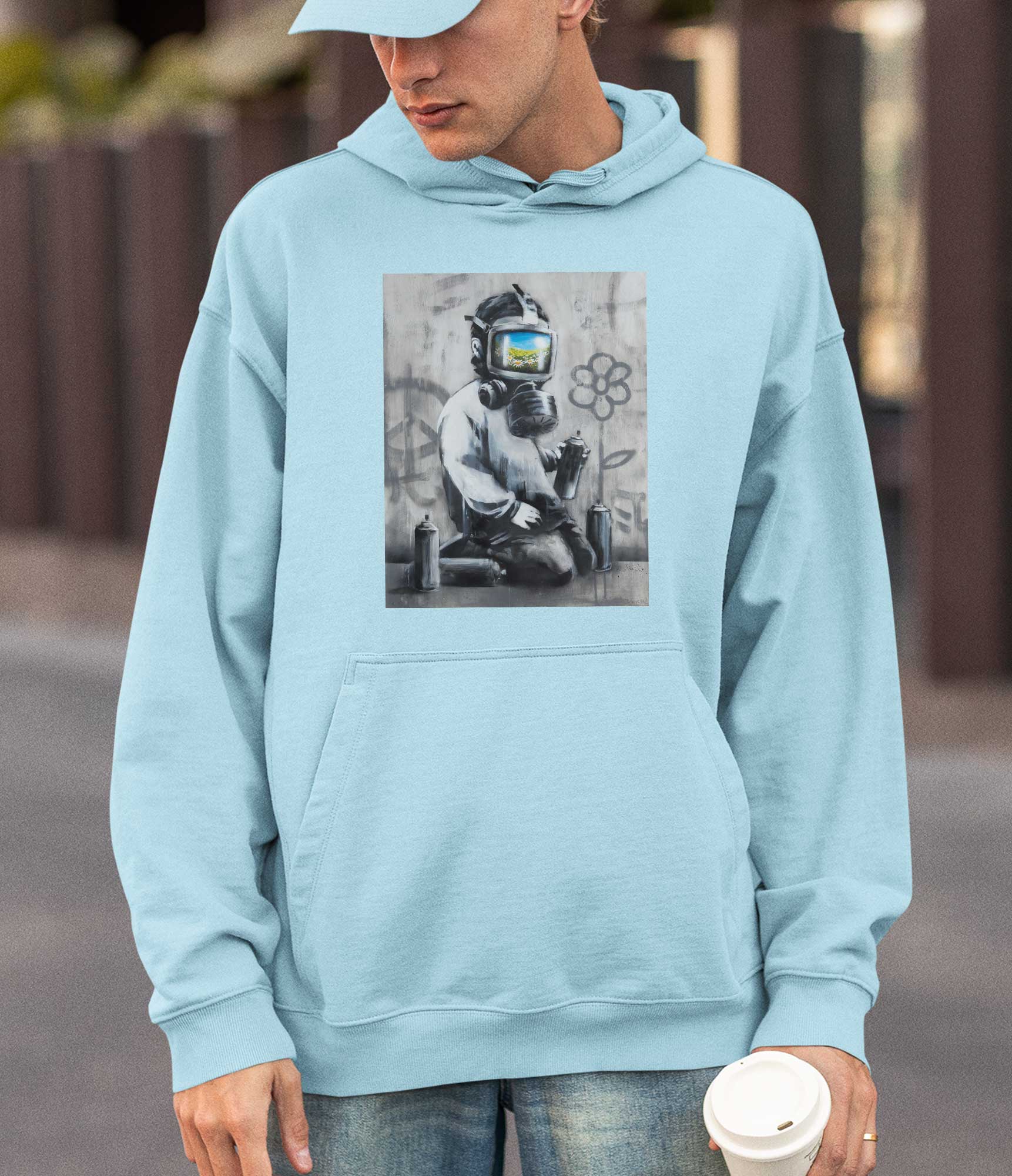 Image of Banksy Hoodie - Gasmask Banksy-Apparel