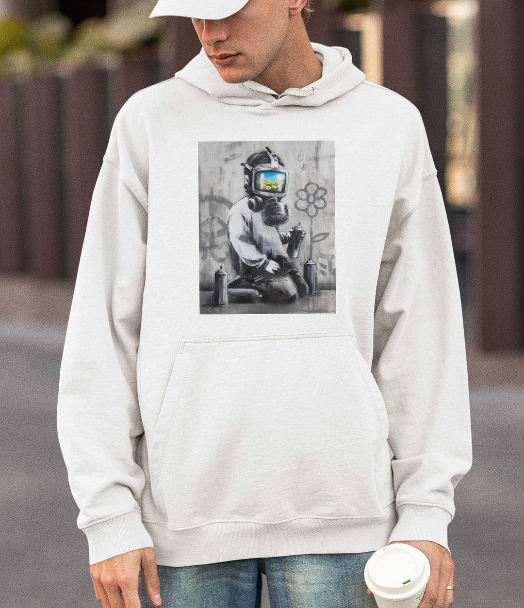 Banksy Hoodie - Gasmask