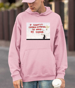 Image of Banksy Hoodie - If Graffiti Changed Anything