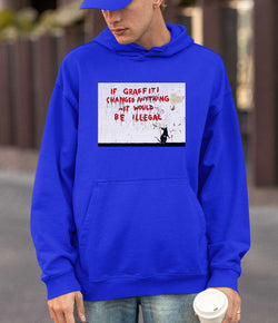 Image of Banksy Hoodie - If Graffiti Changed Anything