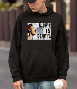 Image of Banksy Hoodie - Life is Beautiful