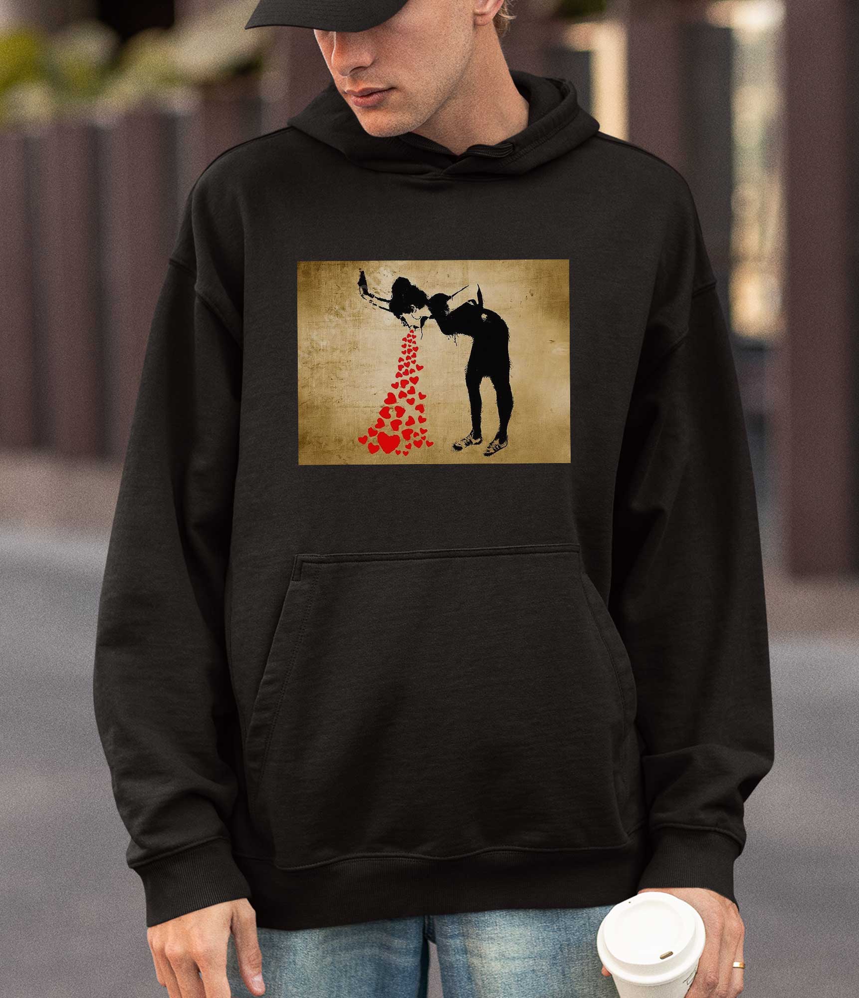 Image of Banksy Hoodie - Love Sick Banksy-Apparel