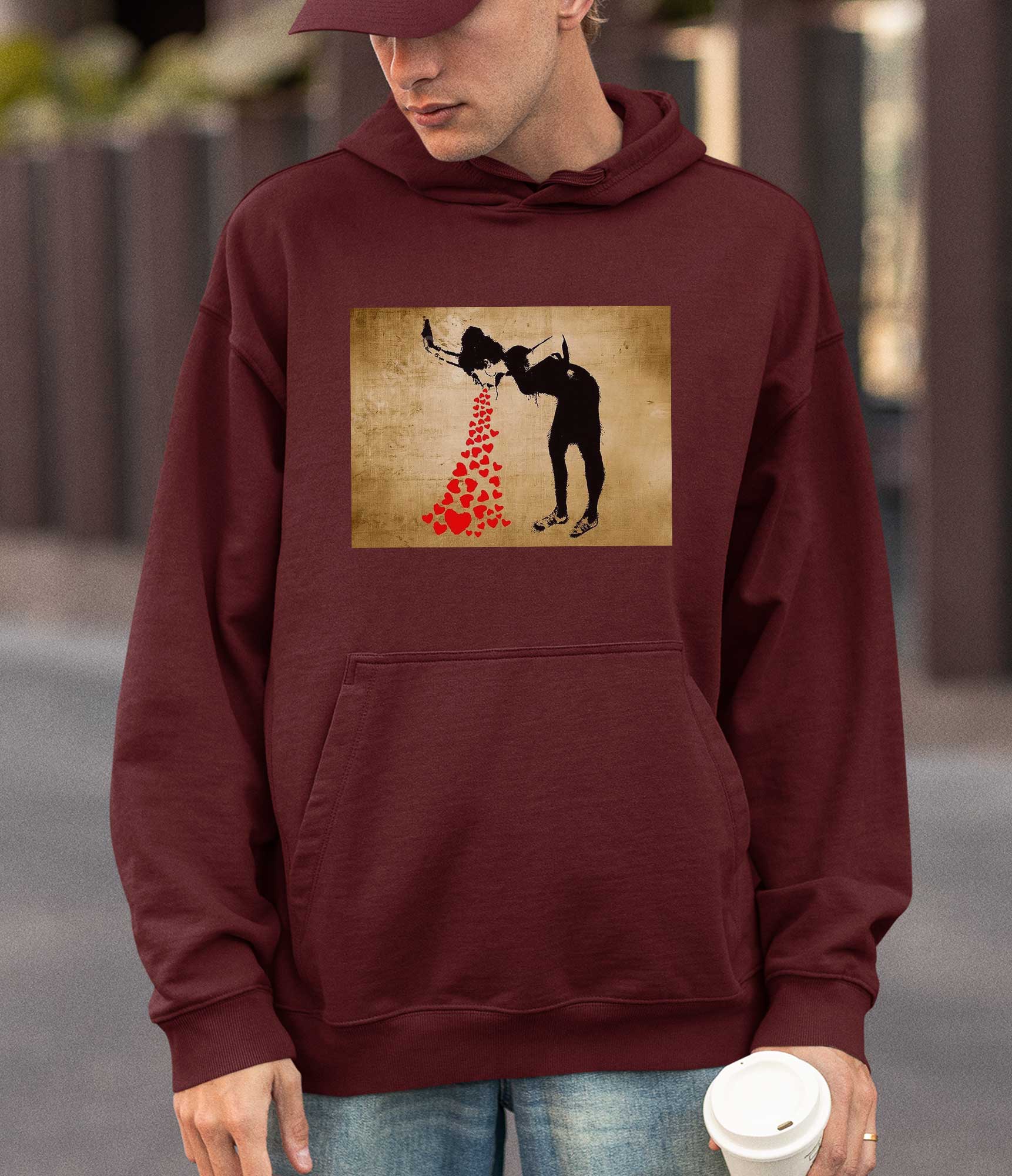 Image of Banksy Hoodie - Love Sick Banksy-Apparel
