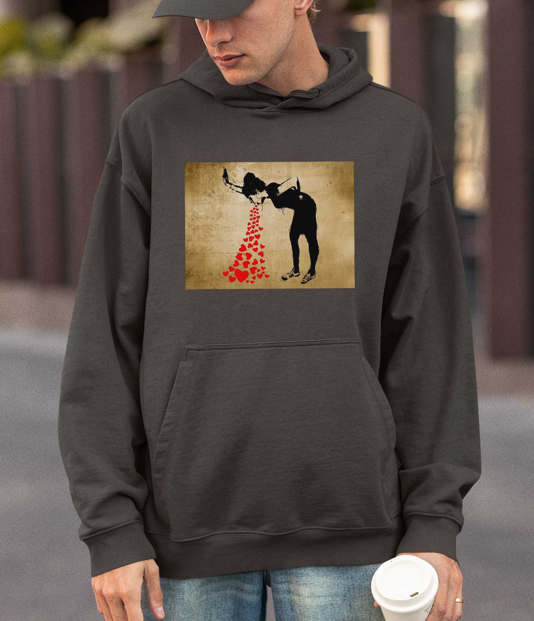 Image of Banksy Hoodie - Love Sick Banksy-Apparel