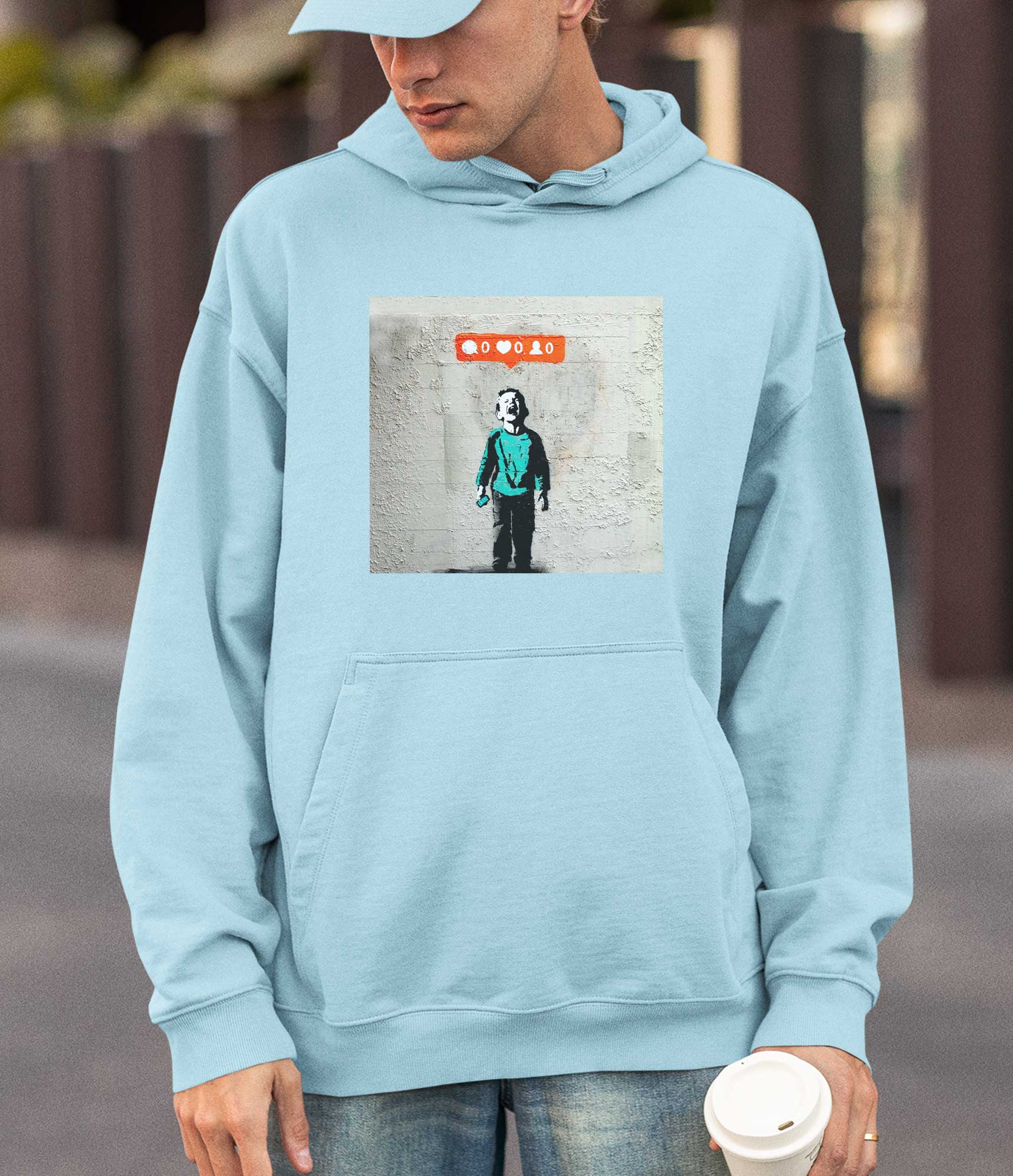 Image of Banksy Hoodie - Social Media Boy Banksy-Apparel