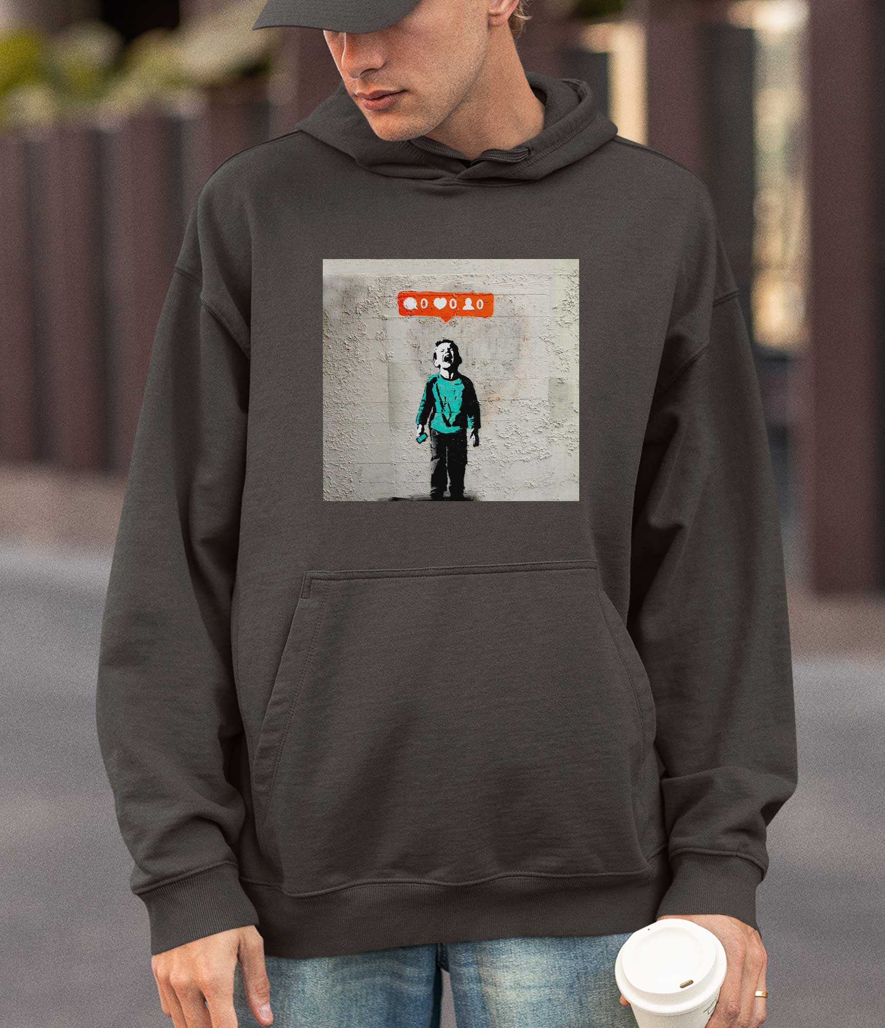 Image of Banksy Hoodie - Social Media Boy Banksy-Apparel