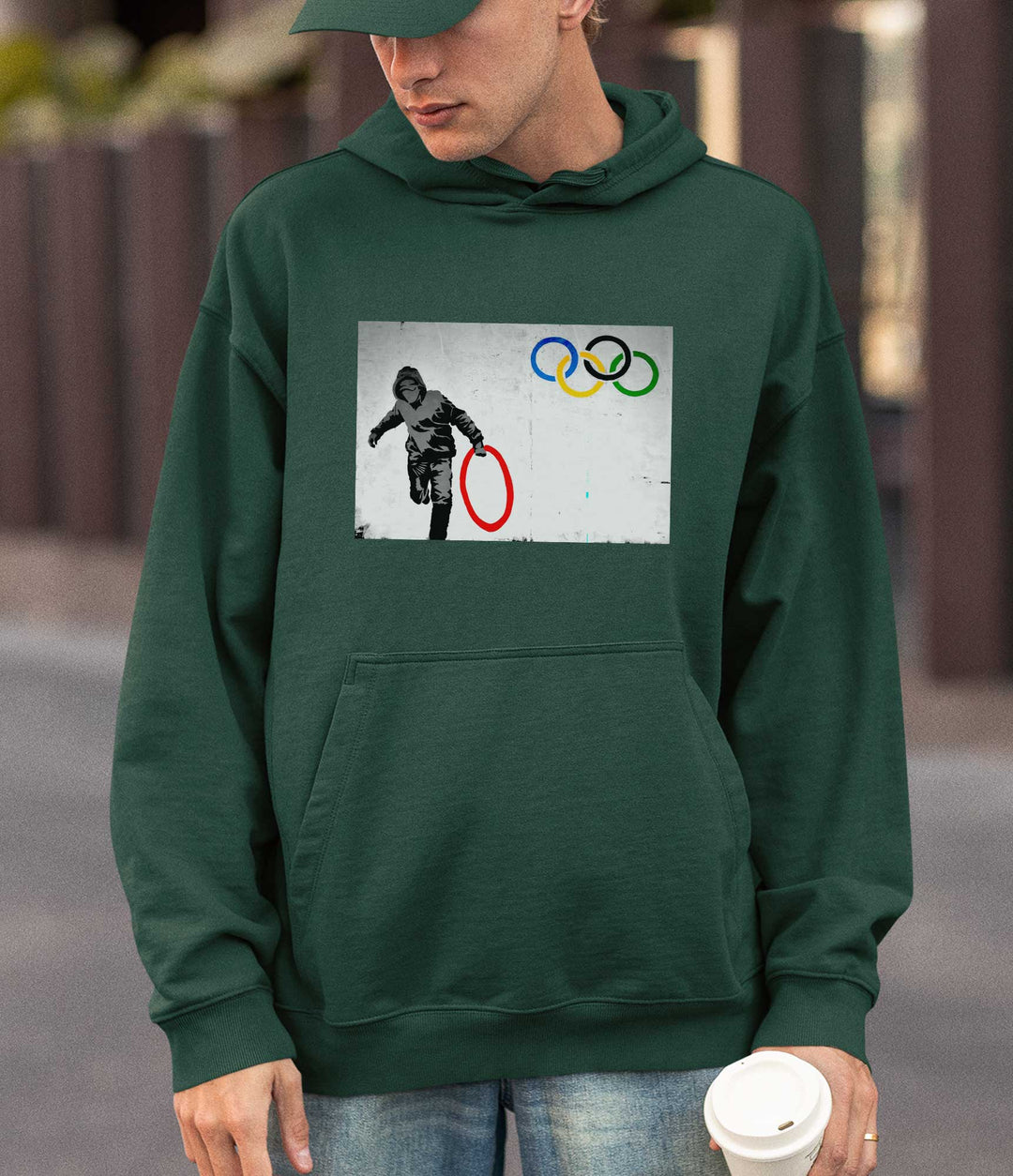 Banksy Hoodie -Olympic Ring