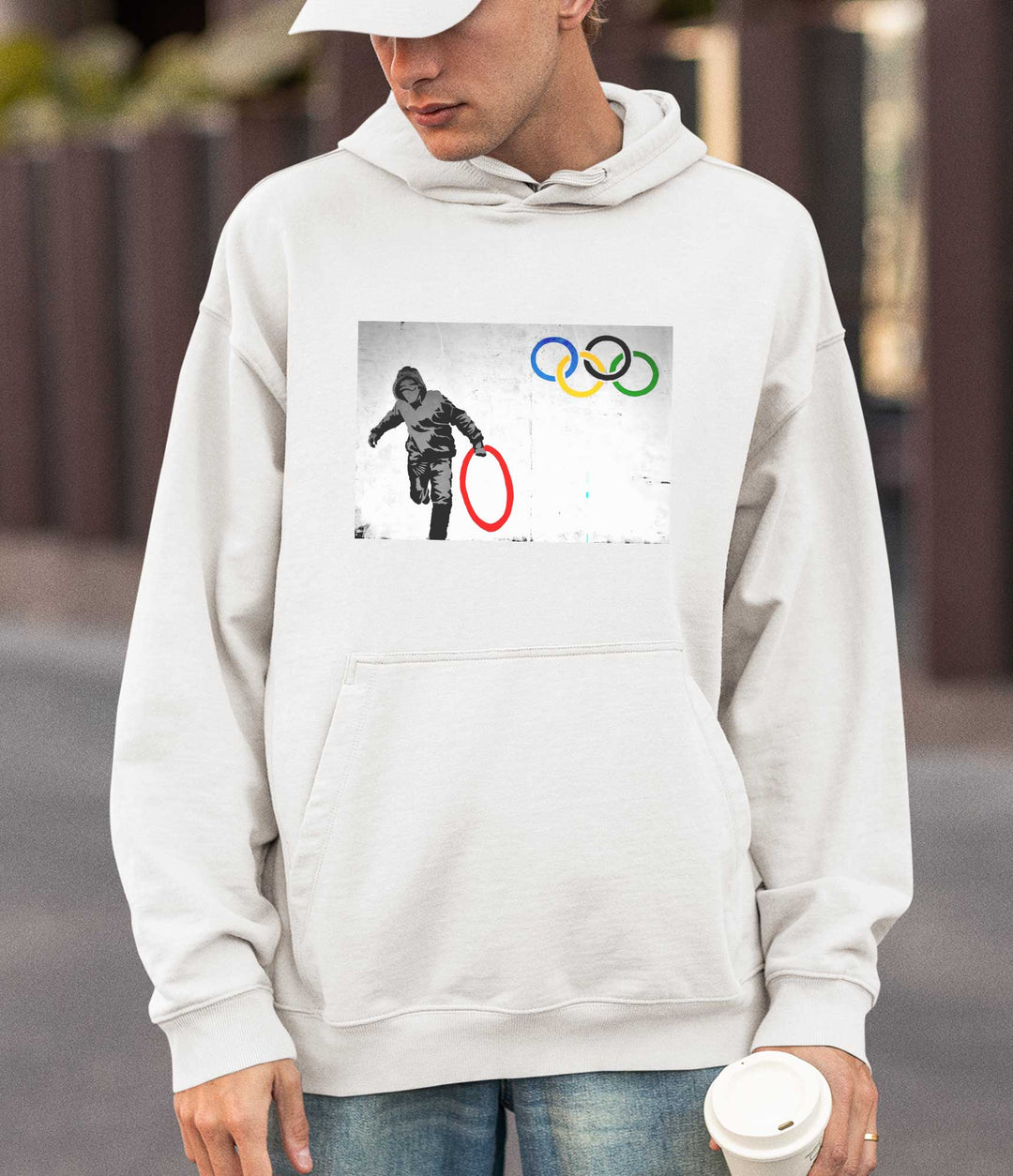 Banksy Hoodie -Olympic Ring