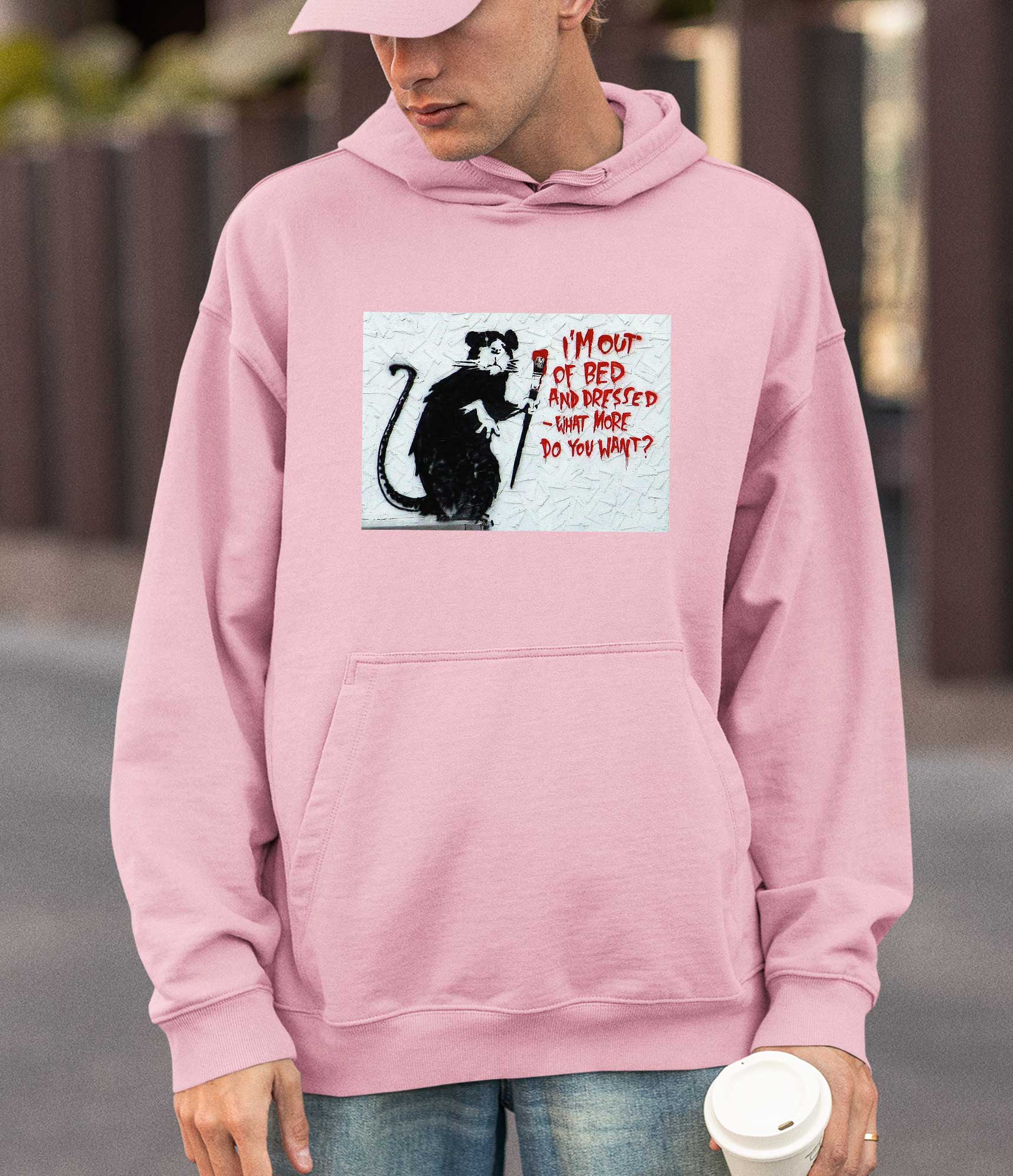 Image of Banksy Hoodie -I'm Out of Bed Banksy-Apparel