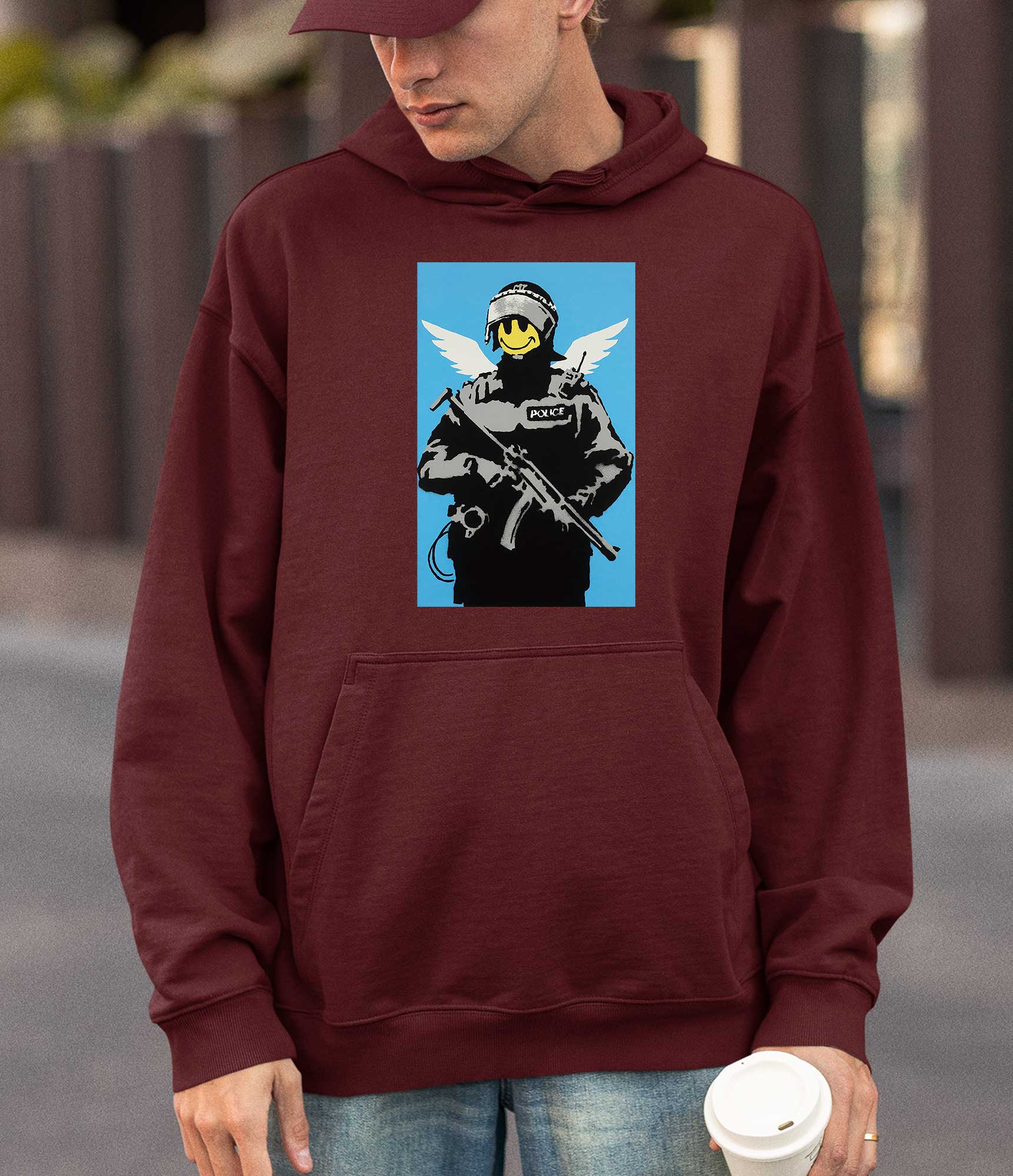 Image of Banksy Hoodie - Smiley Copper Banksy-Apparel