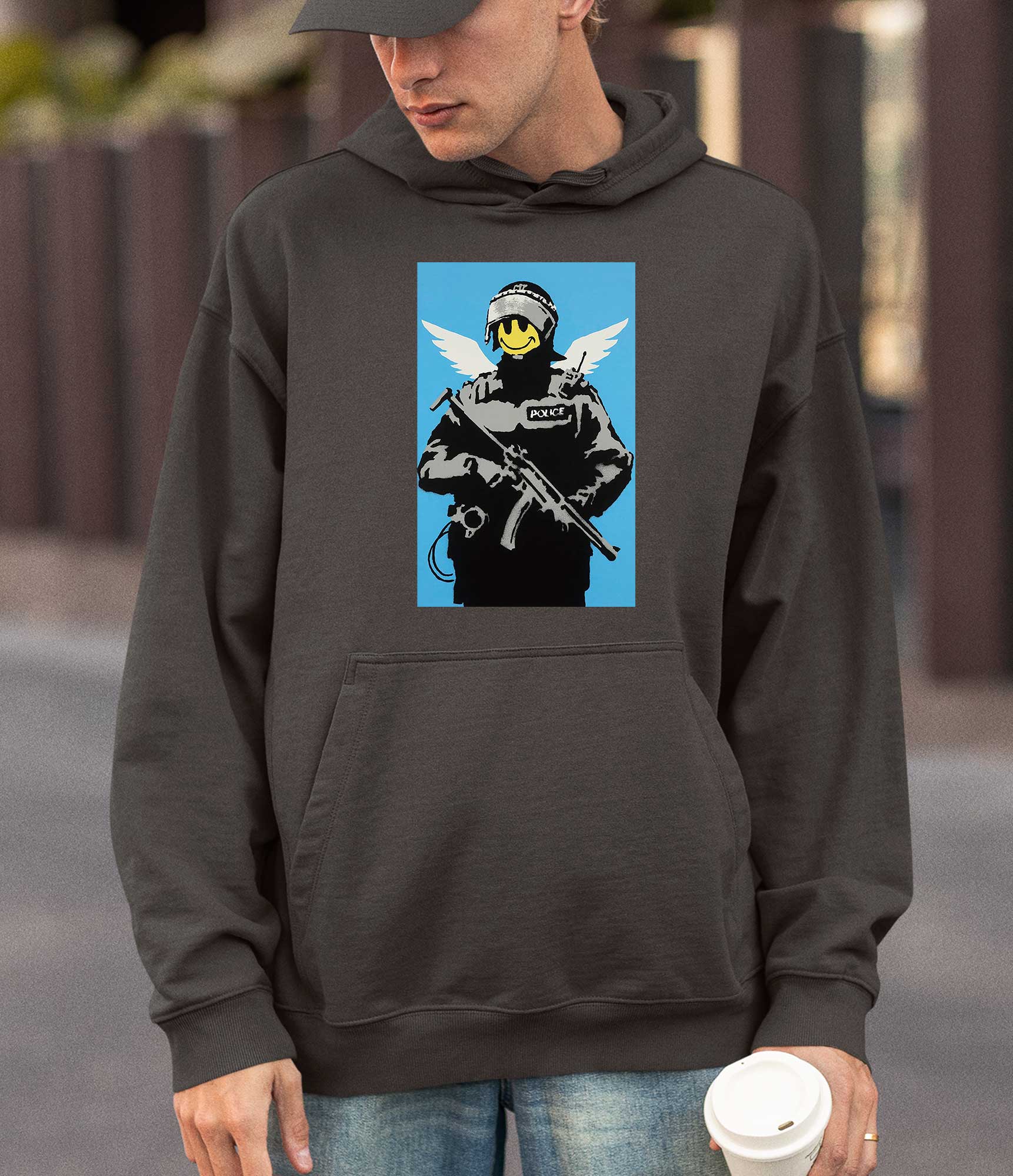 Image of Banksy Hoodie - Smiley Copper Banksy-Apparel