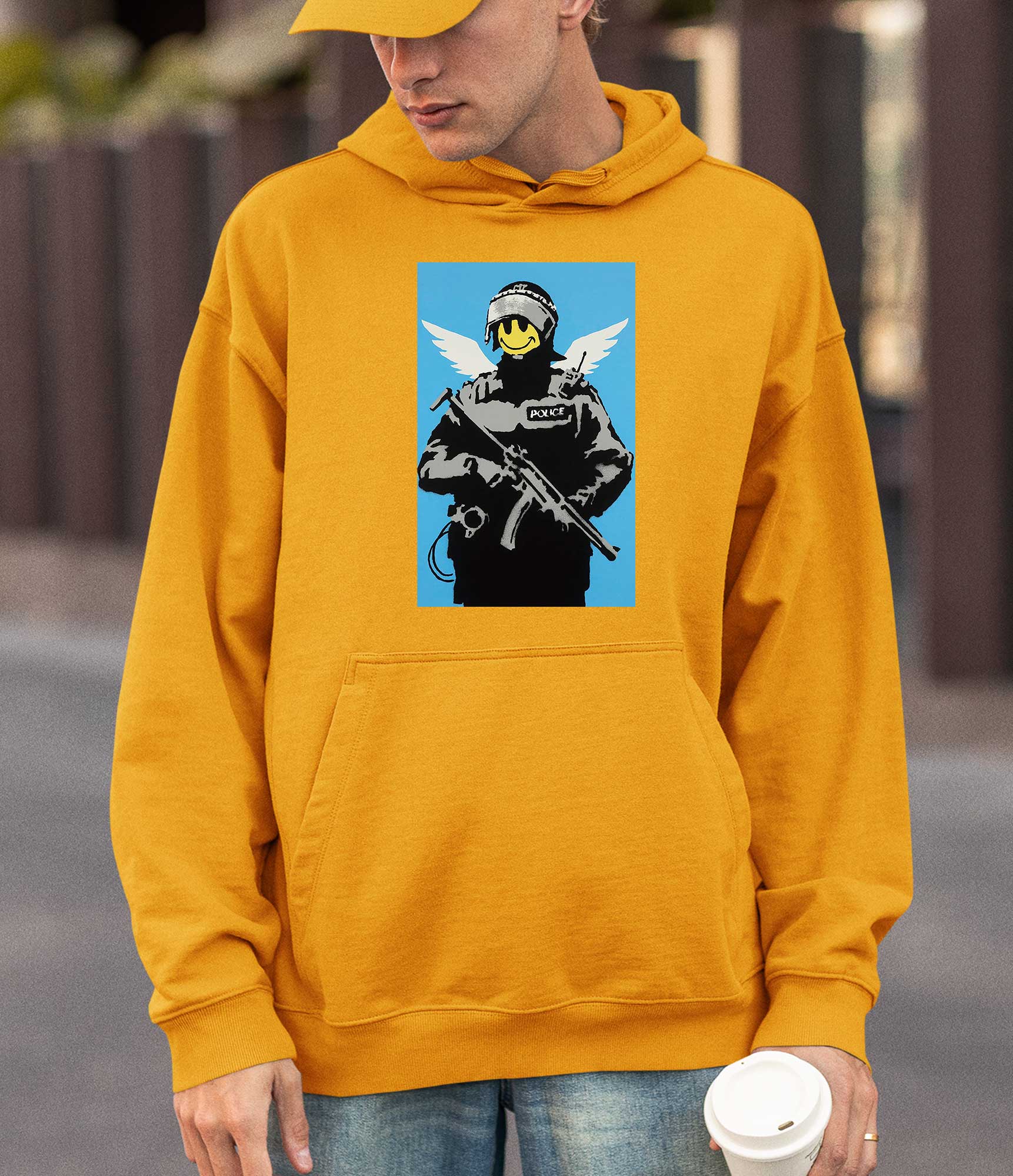 Image of Banksy Hoodie - Smiley Copper Banksy-Apparel