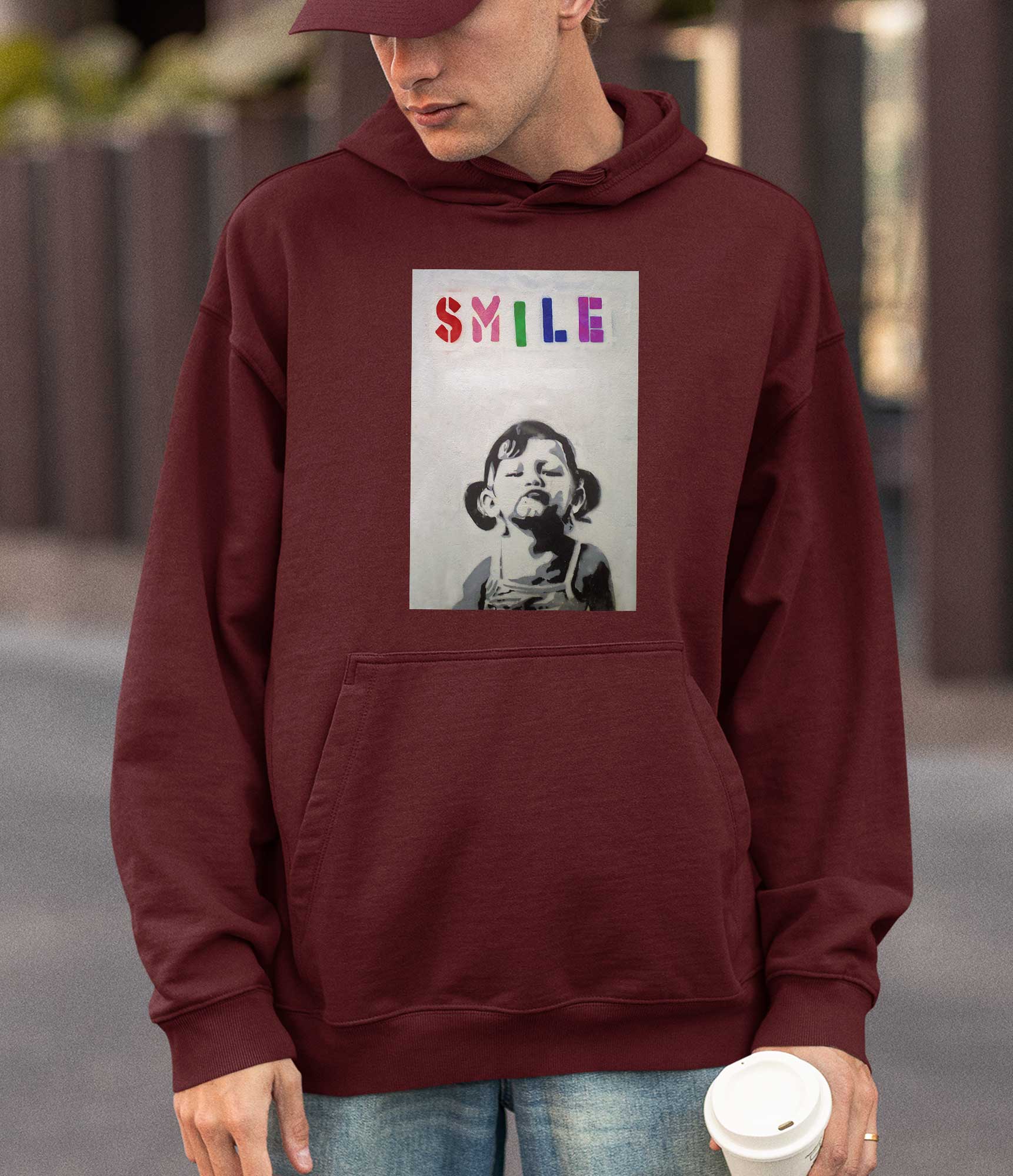 Image of Banksy Hoodie - Smile Banksy-Apparel