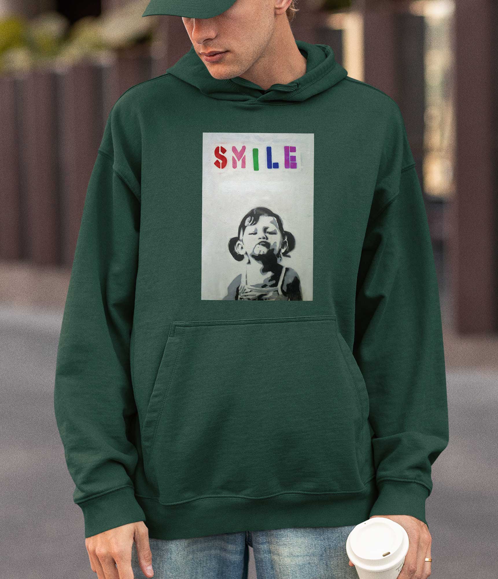 Image of Banksy Hoodie - Smile Banksy-Apparel