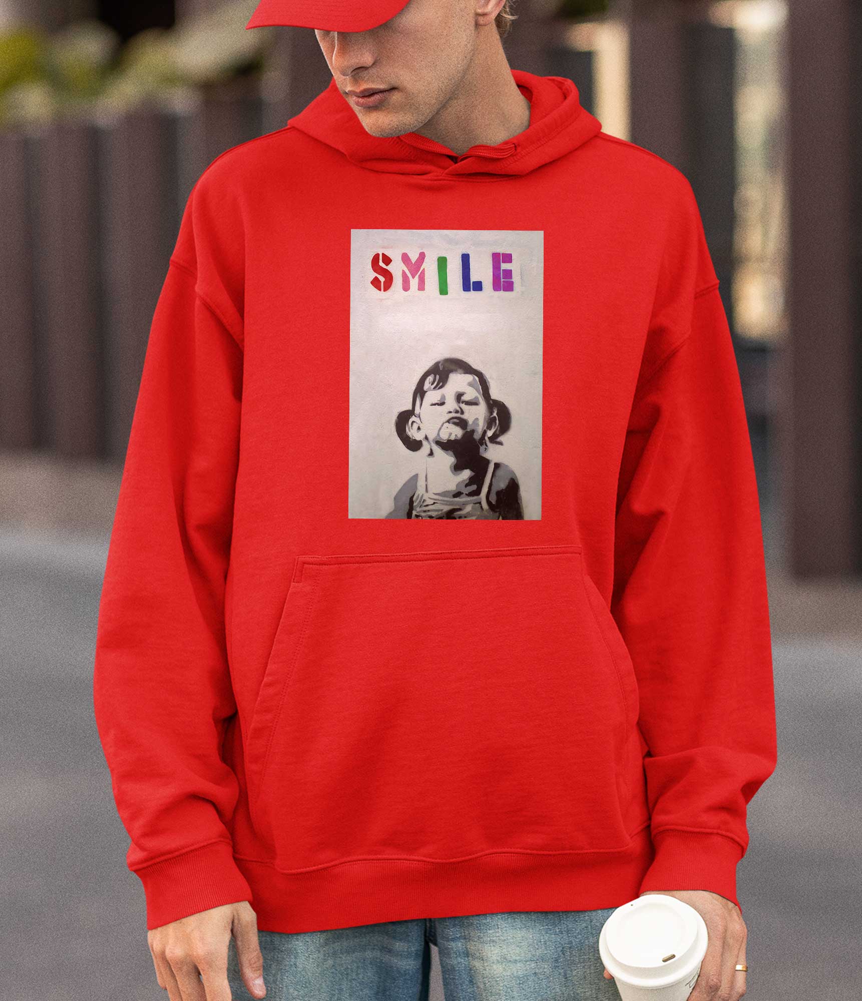 Image of Banksy Hoodie - Smile Banksy-Apparel