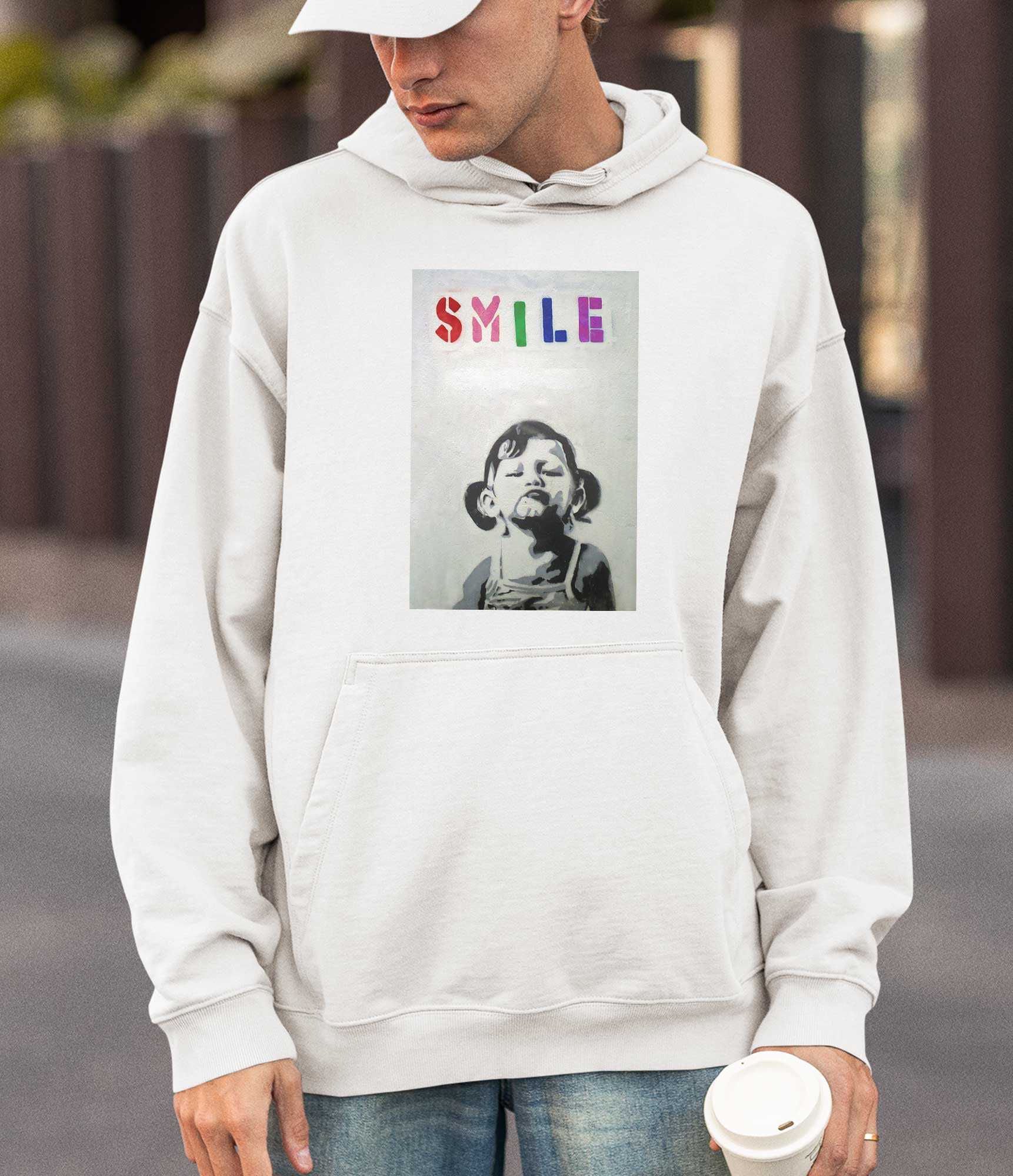 Image of Banksy Hoodie - Smile Banksy-Apparel