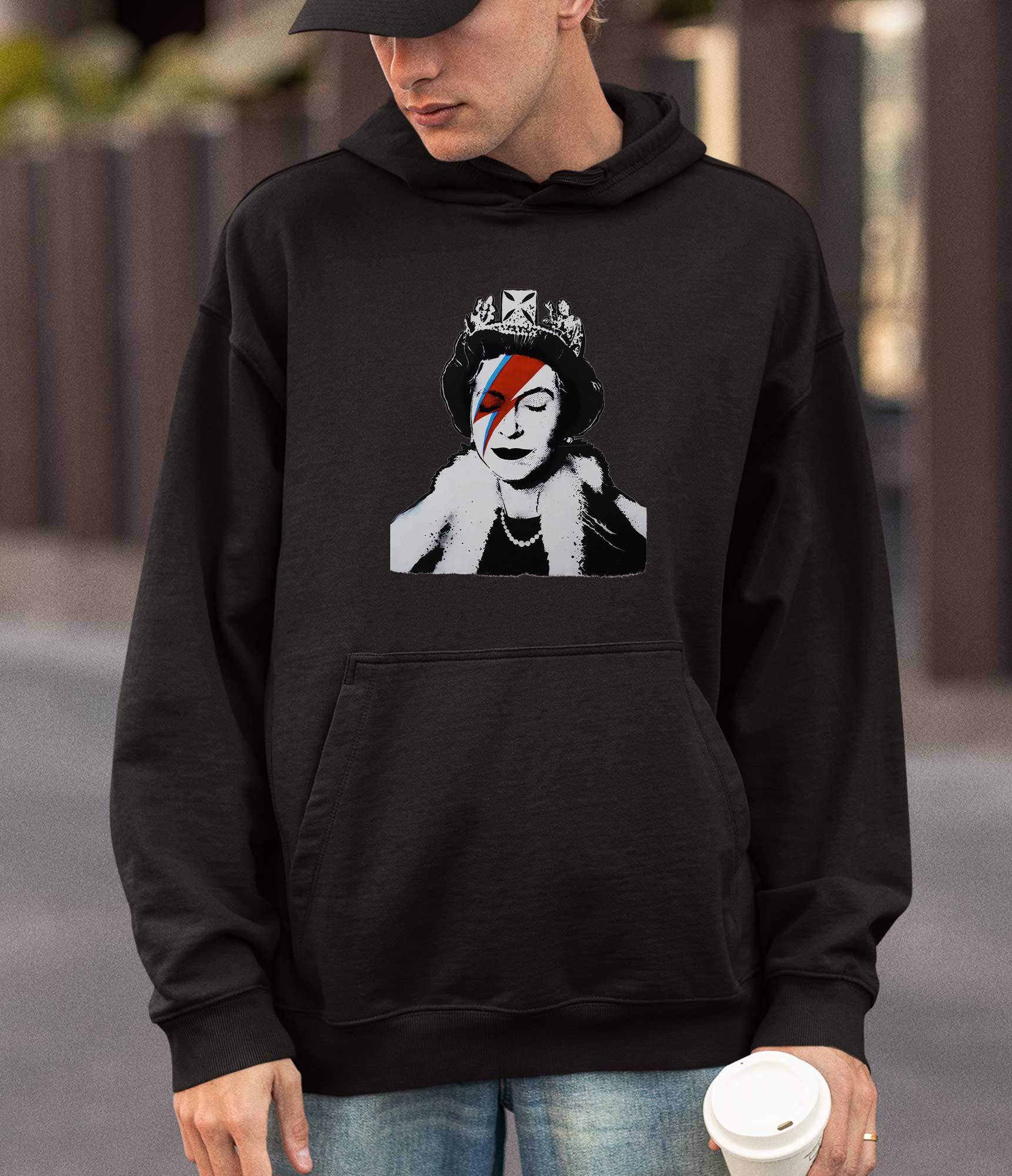 Image of Banksy Hoodie - Queen Elizabeth Banksy-Apparel