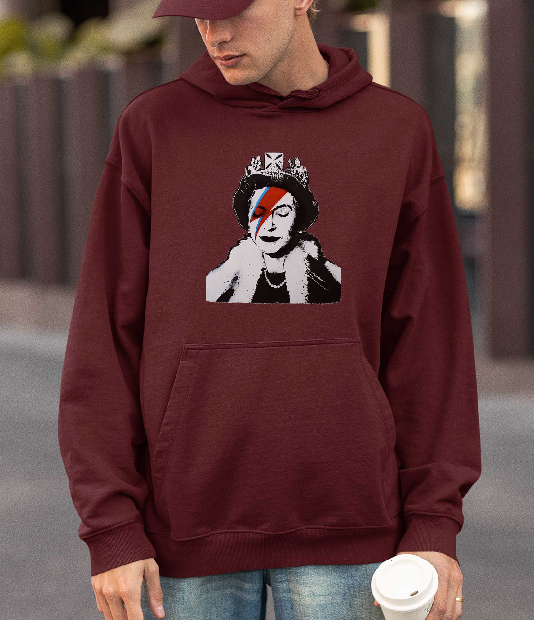 Image of Banksy Hoodie - Queen Elizabeth Banksy-Apparel